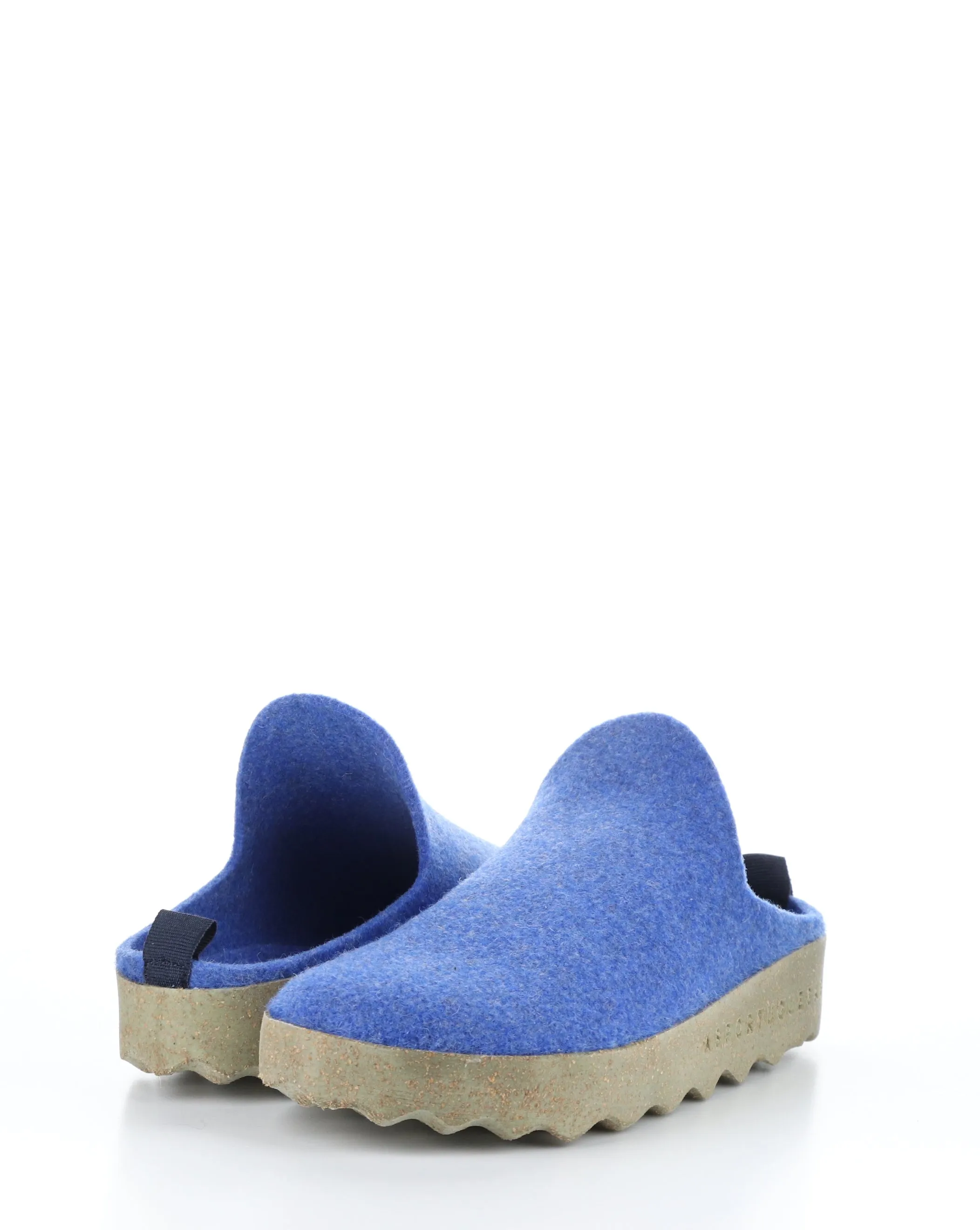 COME023ASP Blue Slip-on Mules