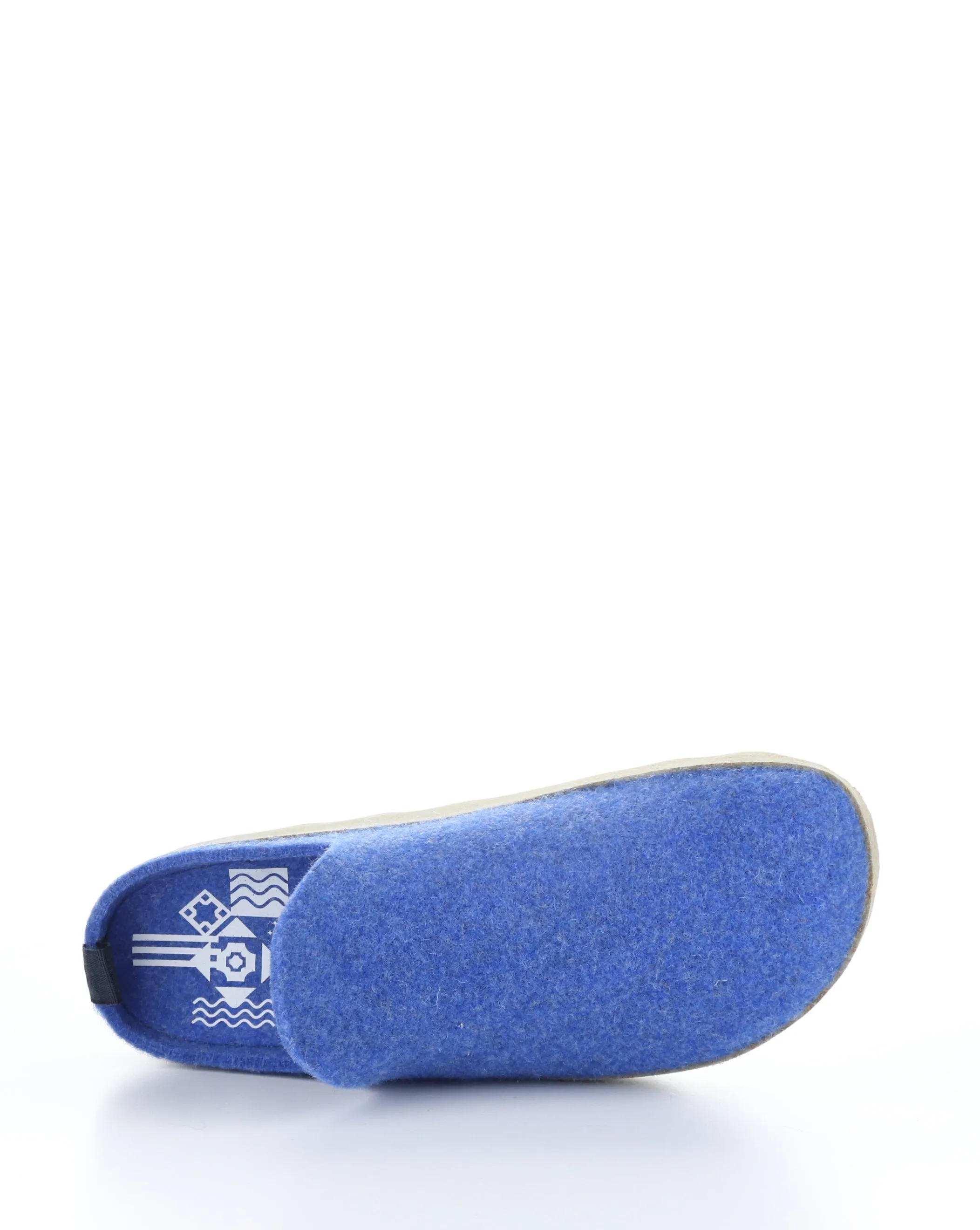 COME023ASP Blue Slip-on Mules