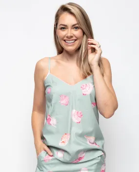 Coral Shell Print Cami