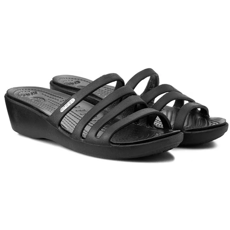 Crocs women's slipper sandal with heel lift Rhonda Wedge 14706-060 black