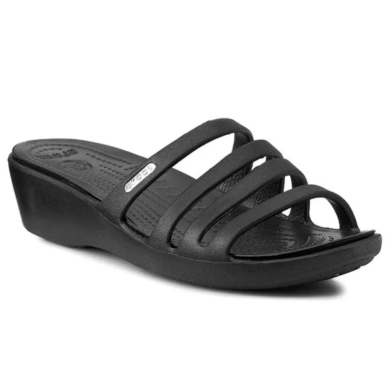 Crocs women's slipper sandal with heel lift Rhonda Wedge 14706-060 black