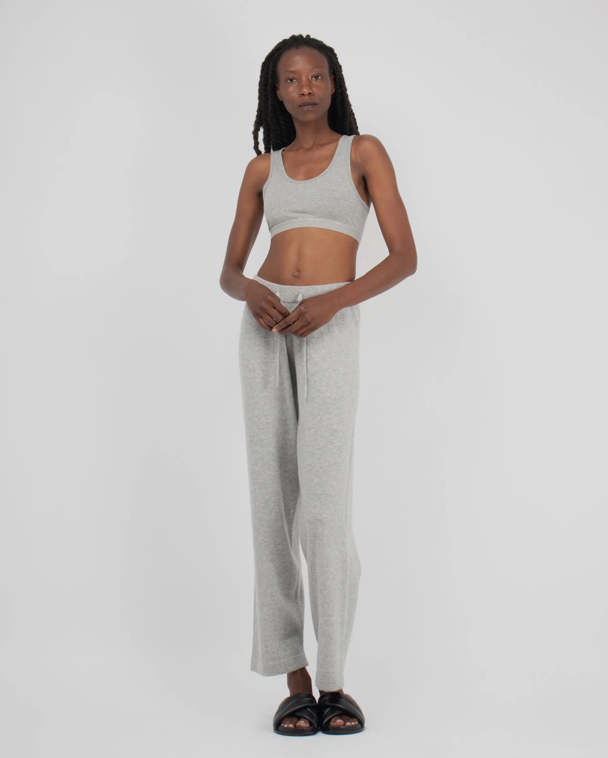 CROP TOP / GREY MELANGE