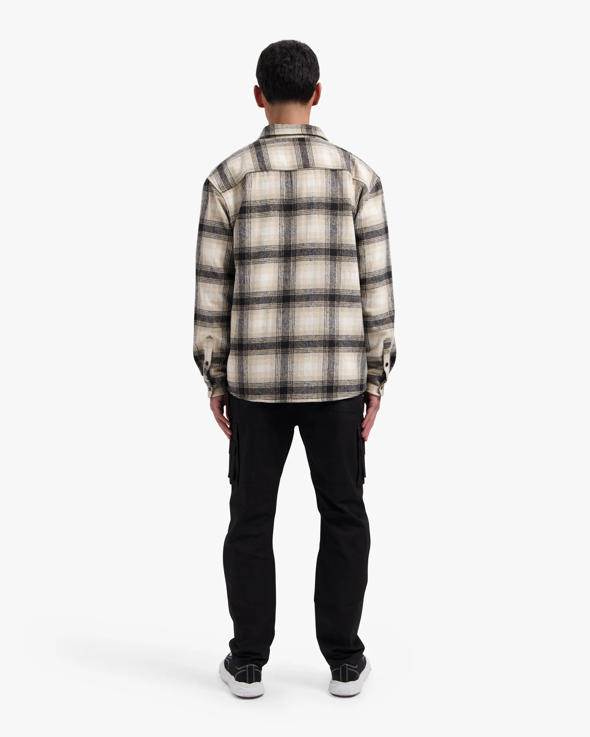 CROYEZ MIDWEIGHT FLANNEL OVERSHIRT - LIGHT BROWN