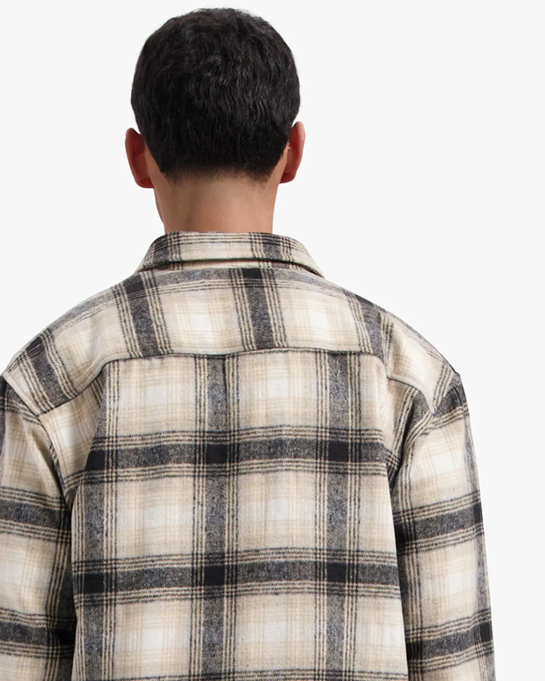 CROYEZ MIDWEIGHT FLANNEL OVERSHIRT - LIGHT BROWN