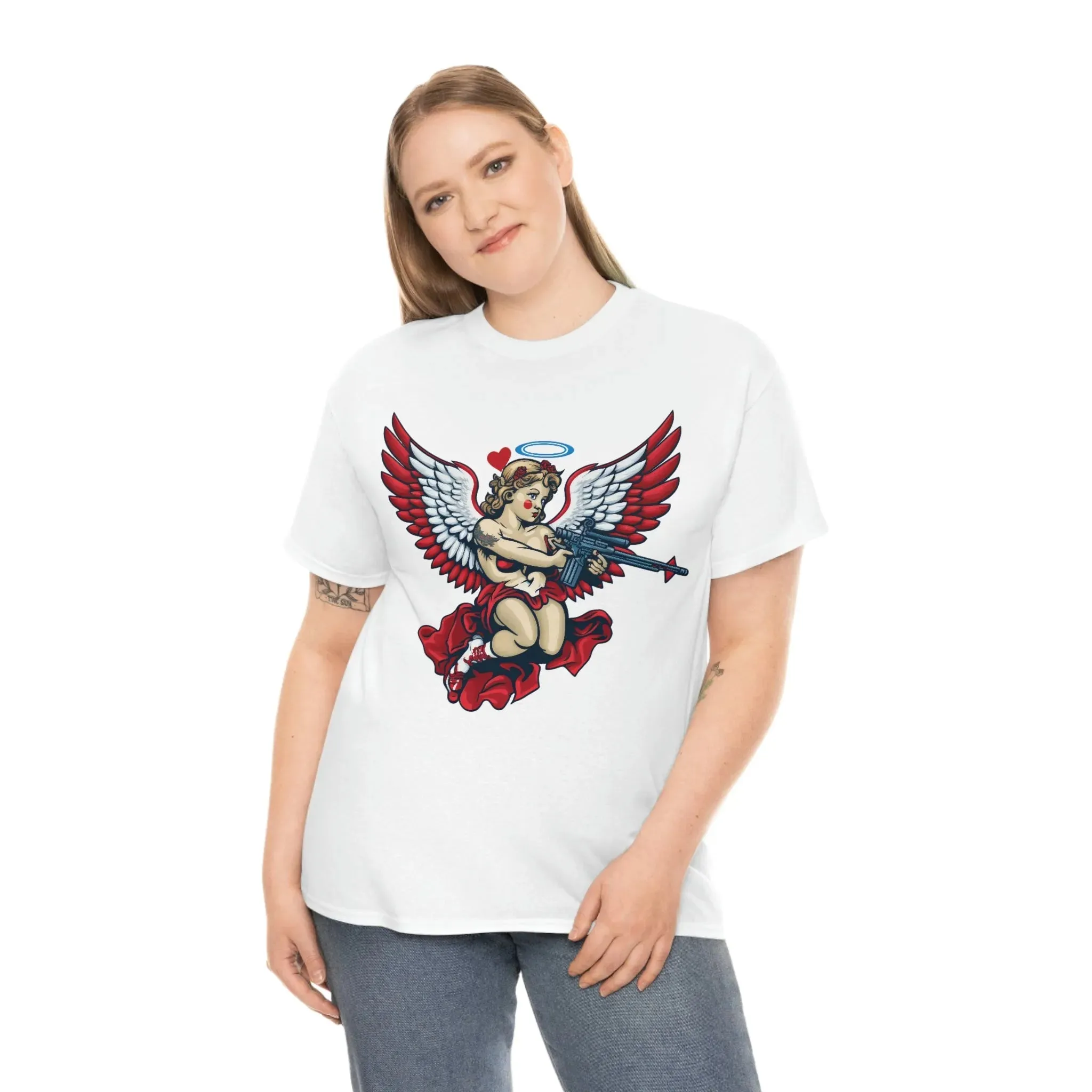 Cupid AR-15 Valentine's Day Unisex Heavy Cotton Tee