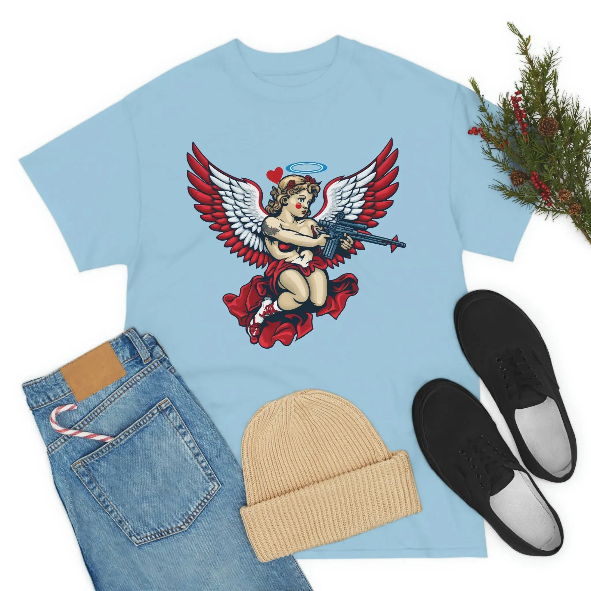 Cupid AR-15 Valentine's Day Unisex Heavy Cotton Tee