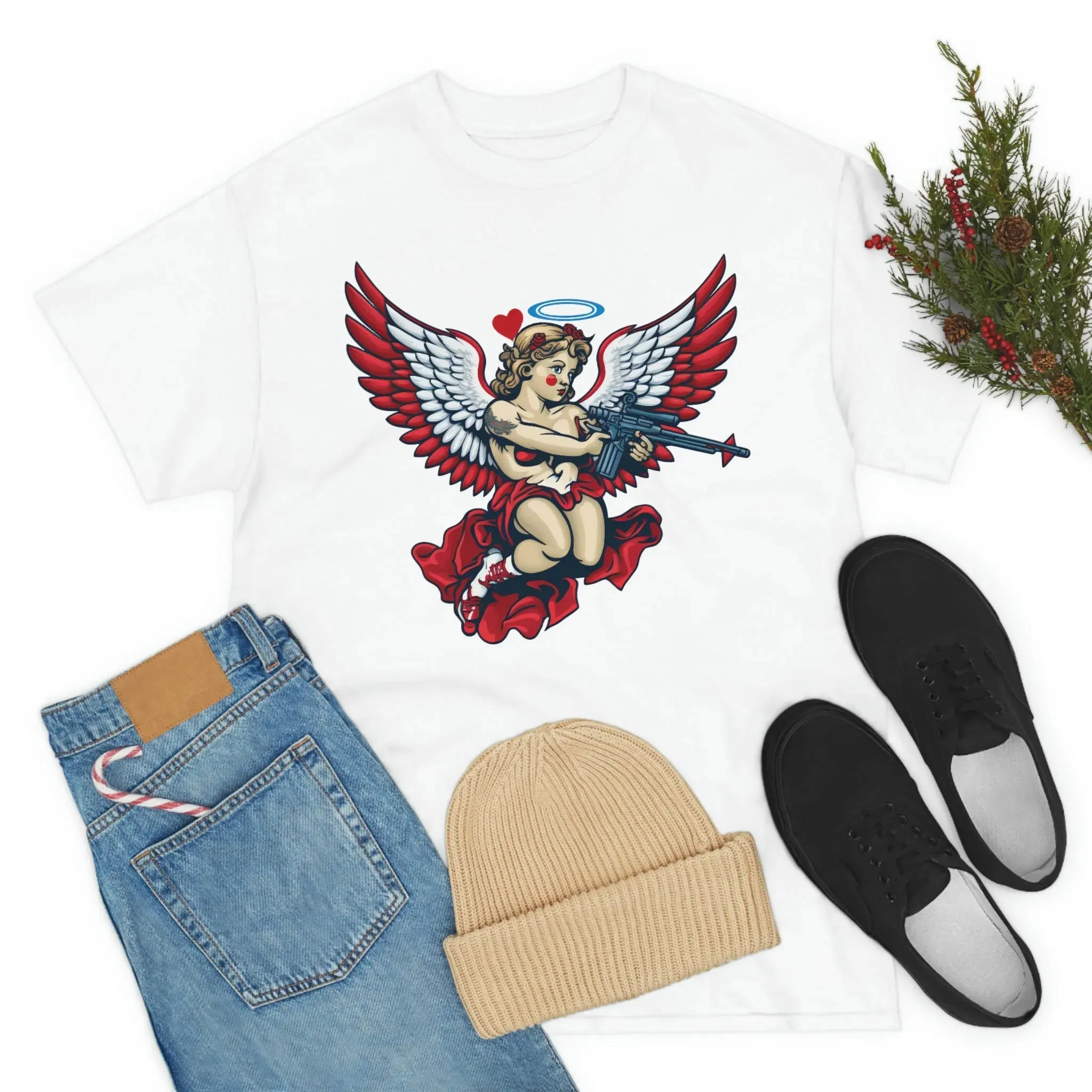 Cupid AR-15 Valentine's Day Unisex Heavy Cotton Tee