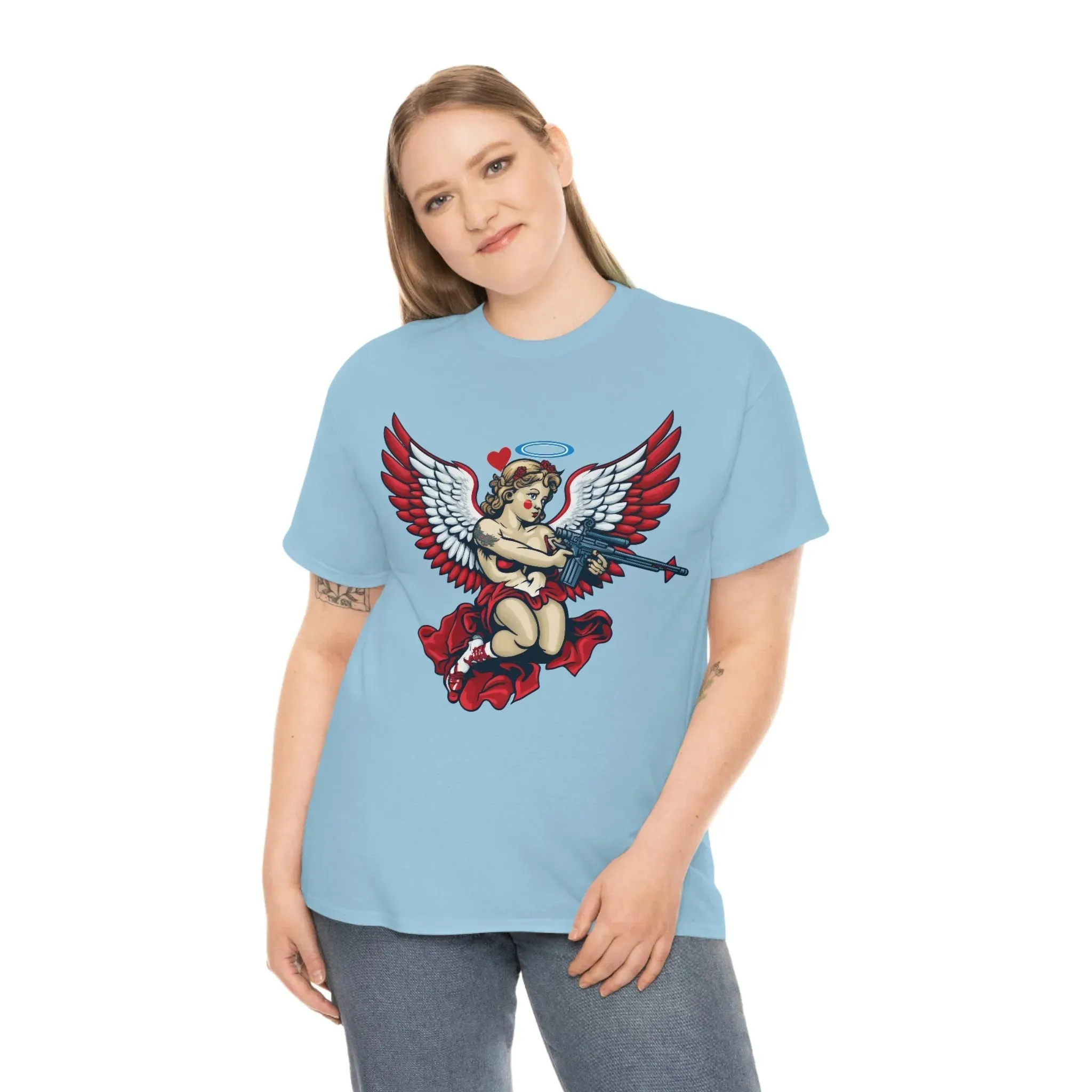 Cupid AR-15 Valentine's Day Unisex Heavy Cotton Tee