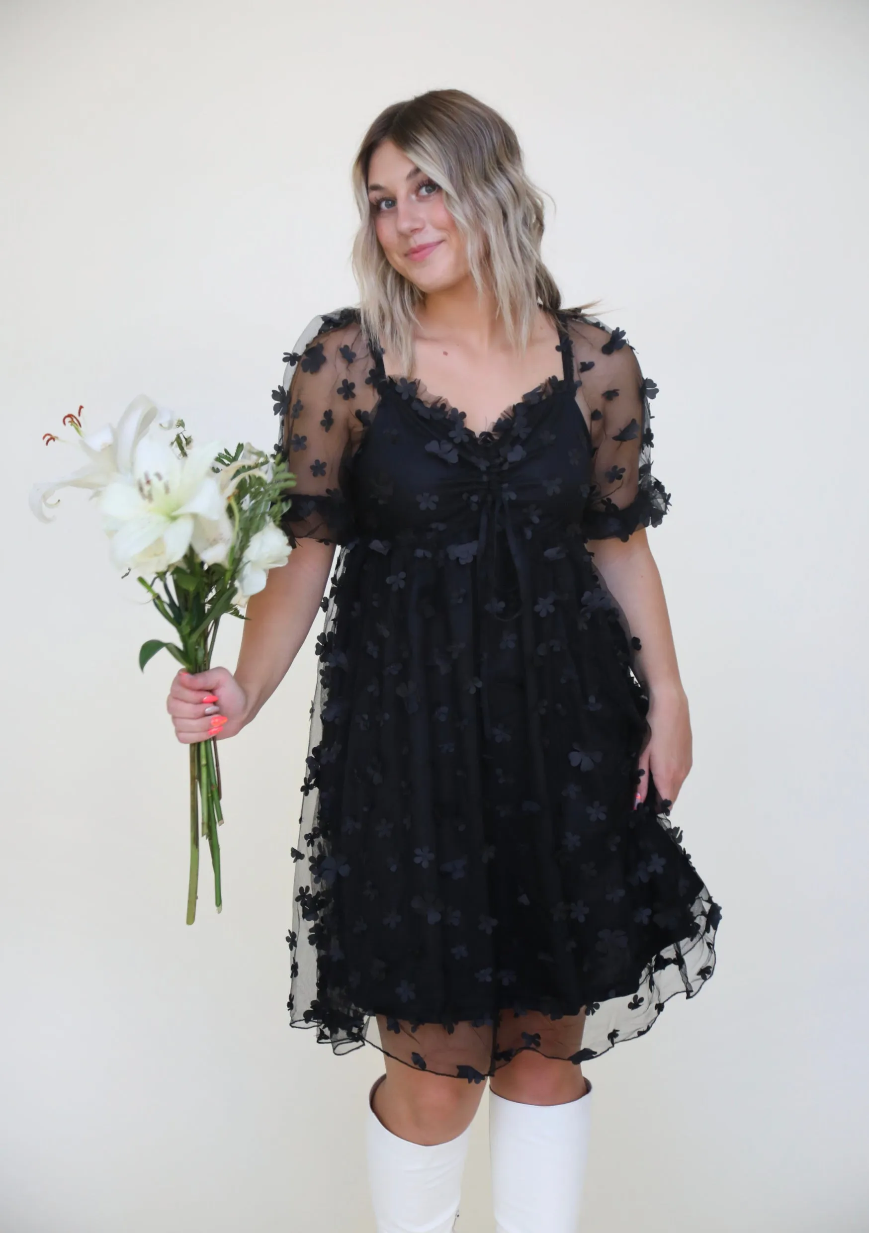 Daisy Doll Dress in Black