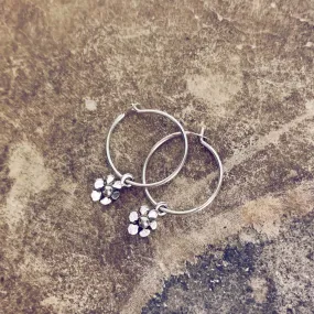 daisy // teeny tiny sterling silver daisy flower sleeper earrings