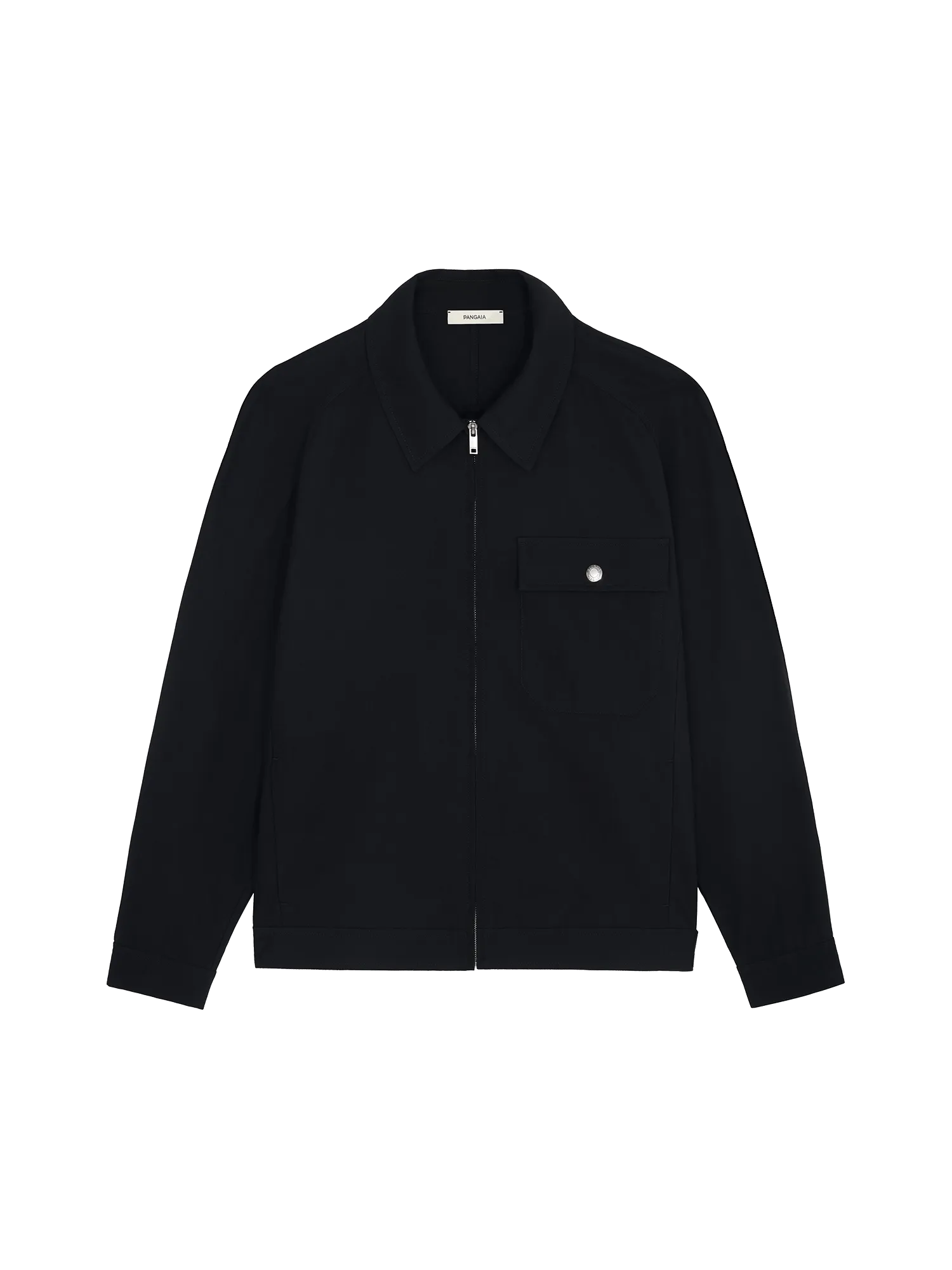 DNA Cotton Linen Harrington Jacket—black