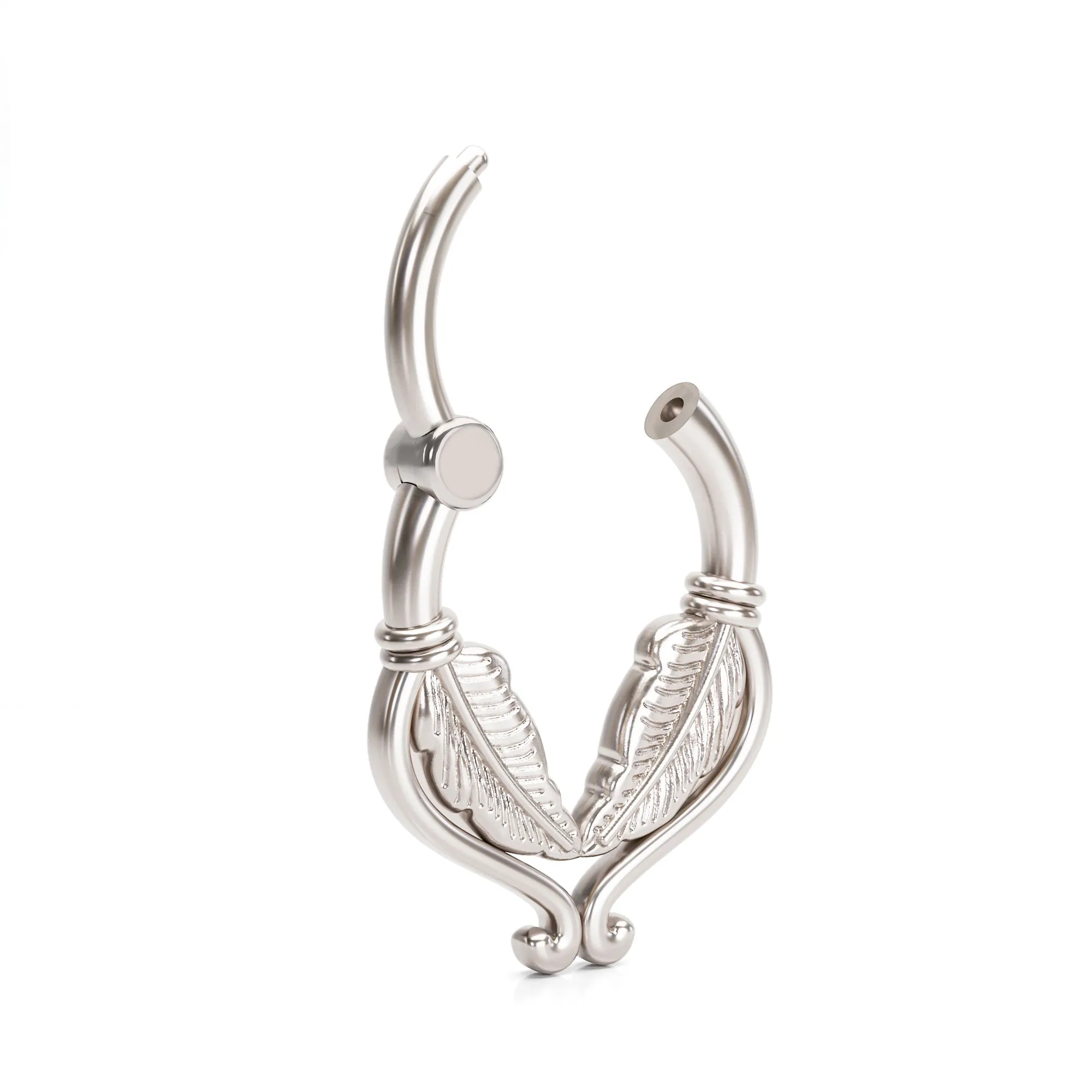 Double Feather Septum Ring