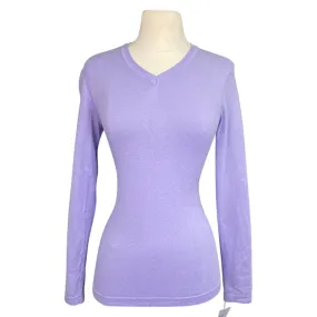 Dover Saddlery Perfect V-Neck Sweater in Lilac - Women's Medium