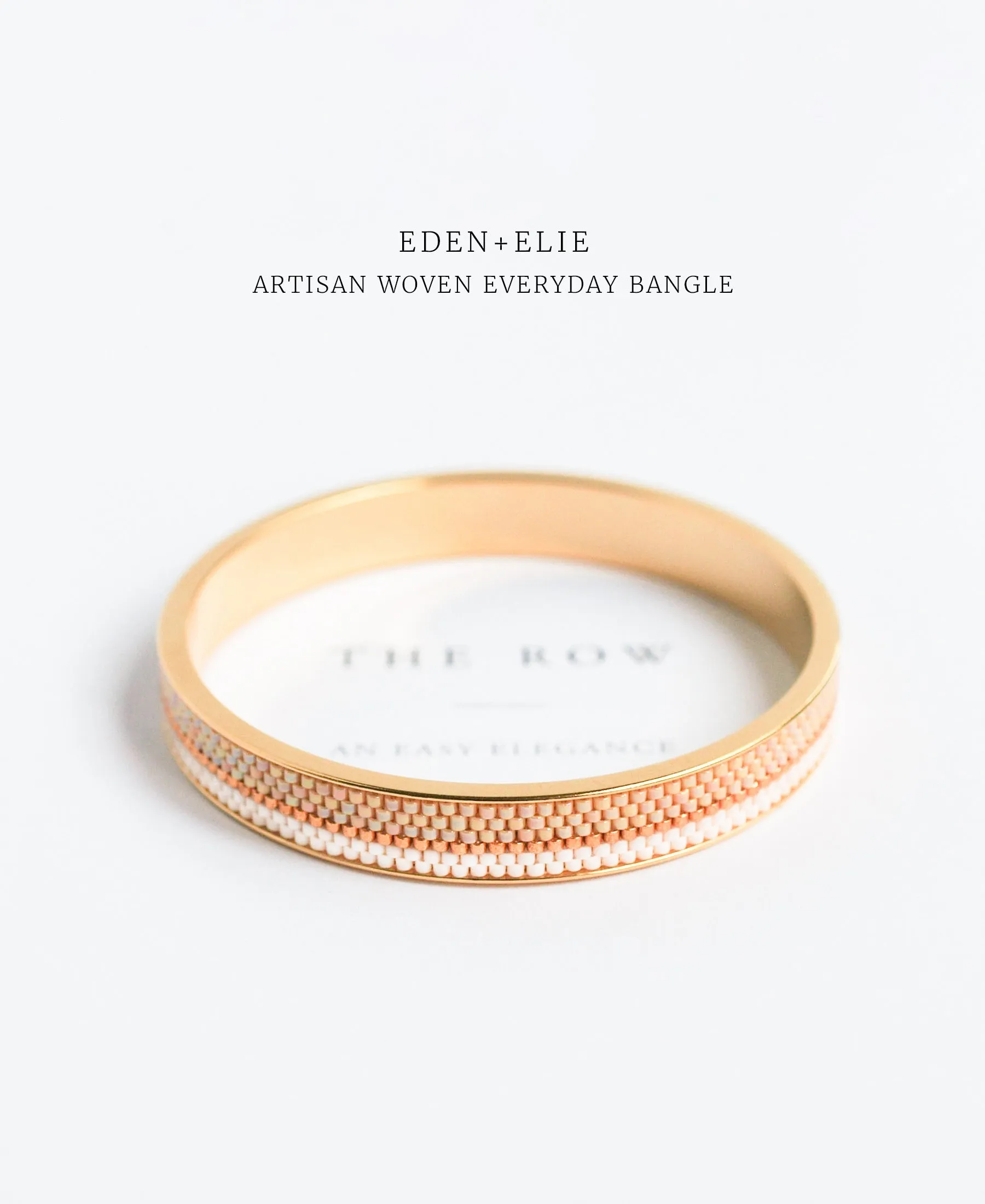 EDEN   ELIE Everyday gold narrow bangle - mist blue