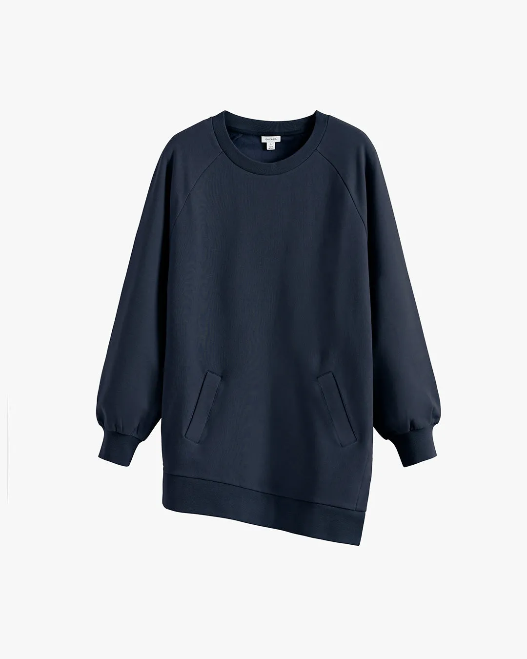 Fleece Long Crewneck Sweatshirt