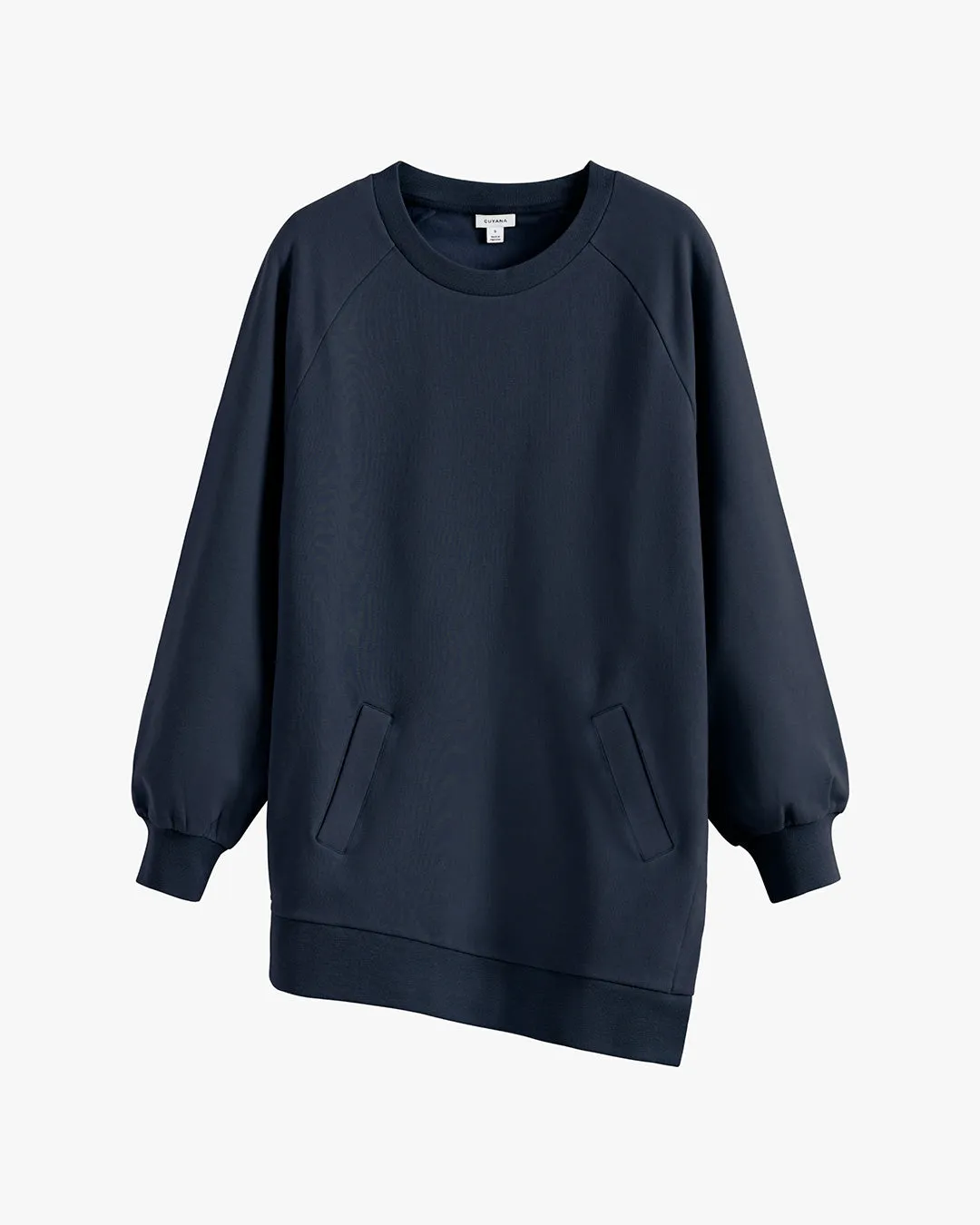 Fleece Long Crewneck Sweatshirt