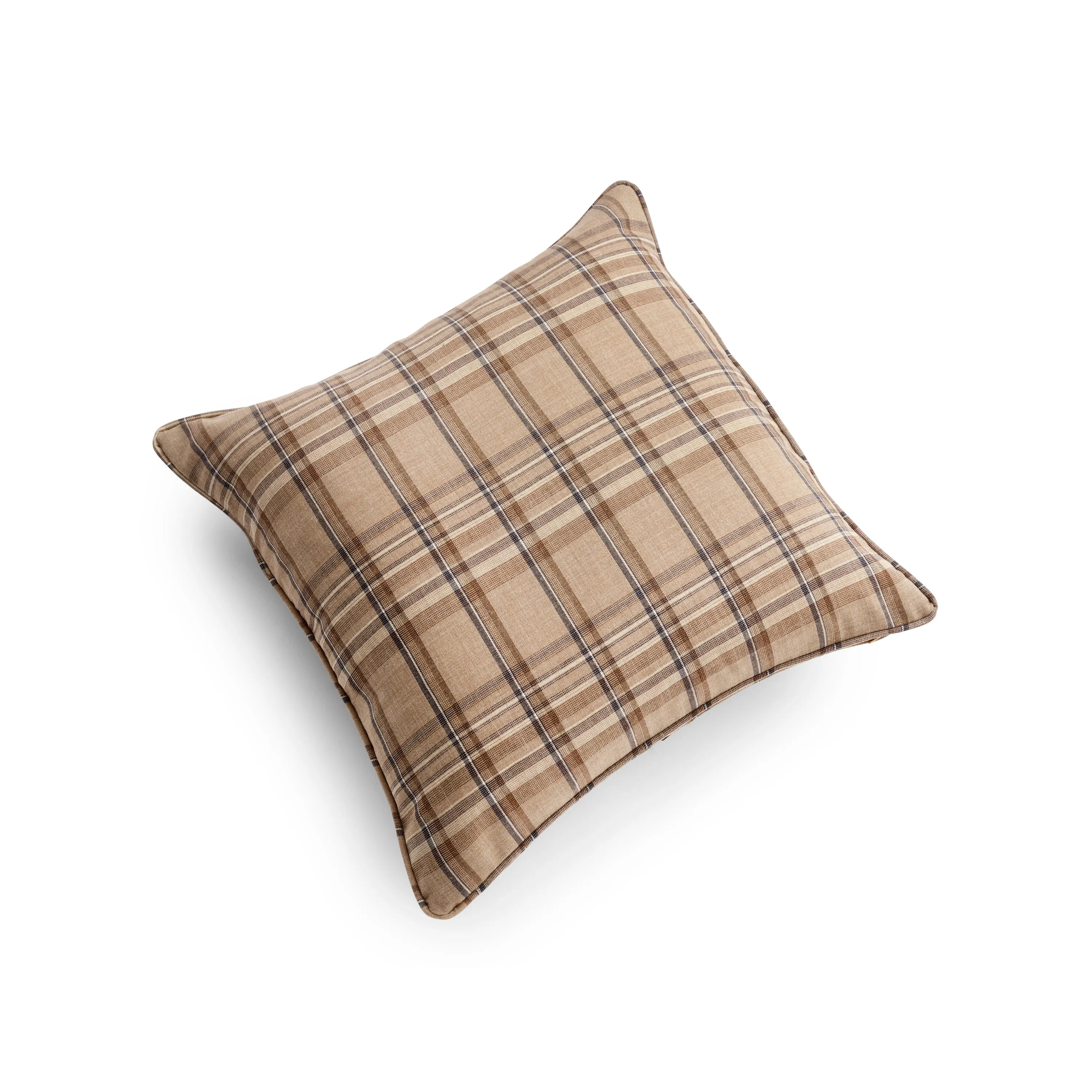 Fox Oatmeal Madras Check Cushion Cover