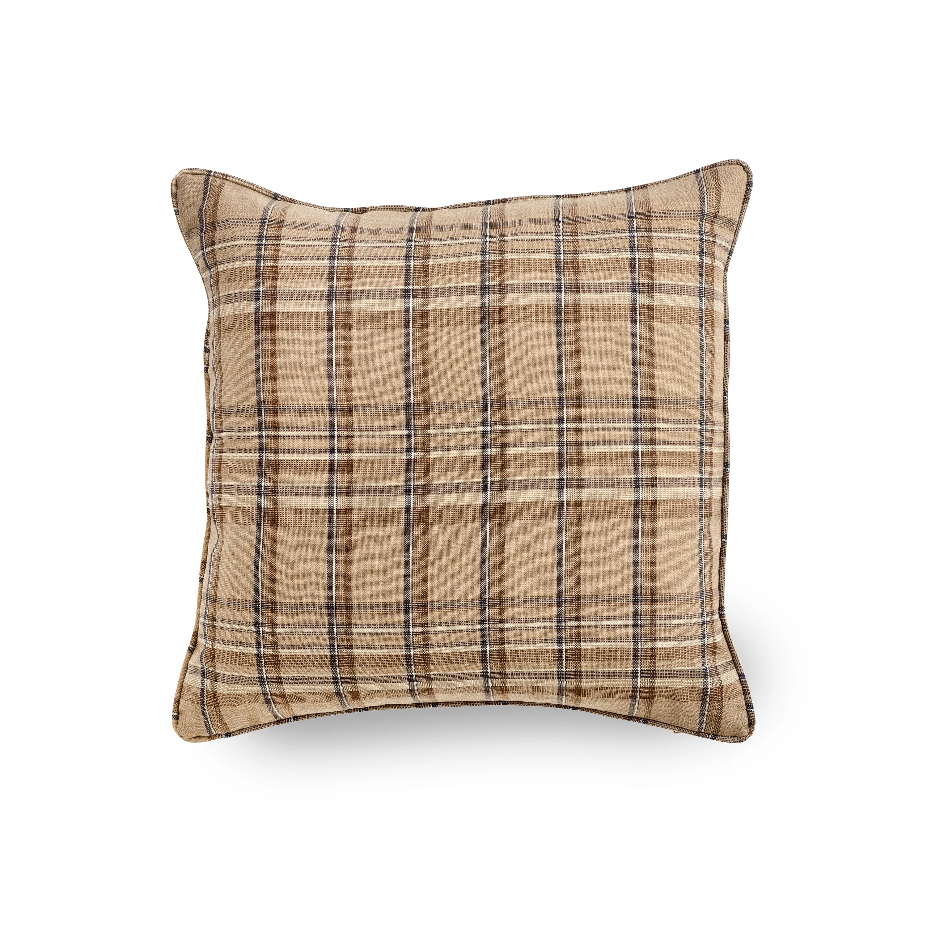 Fox Oatmeal Madras Check Cushion Cover