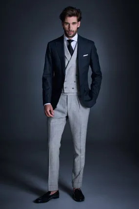 Greyson Sacha Harry 3 Piece Suit - Charcoal Twist and Lt Grey Tropical Wool