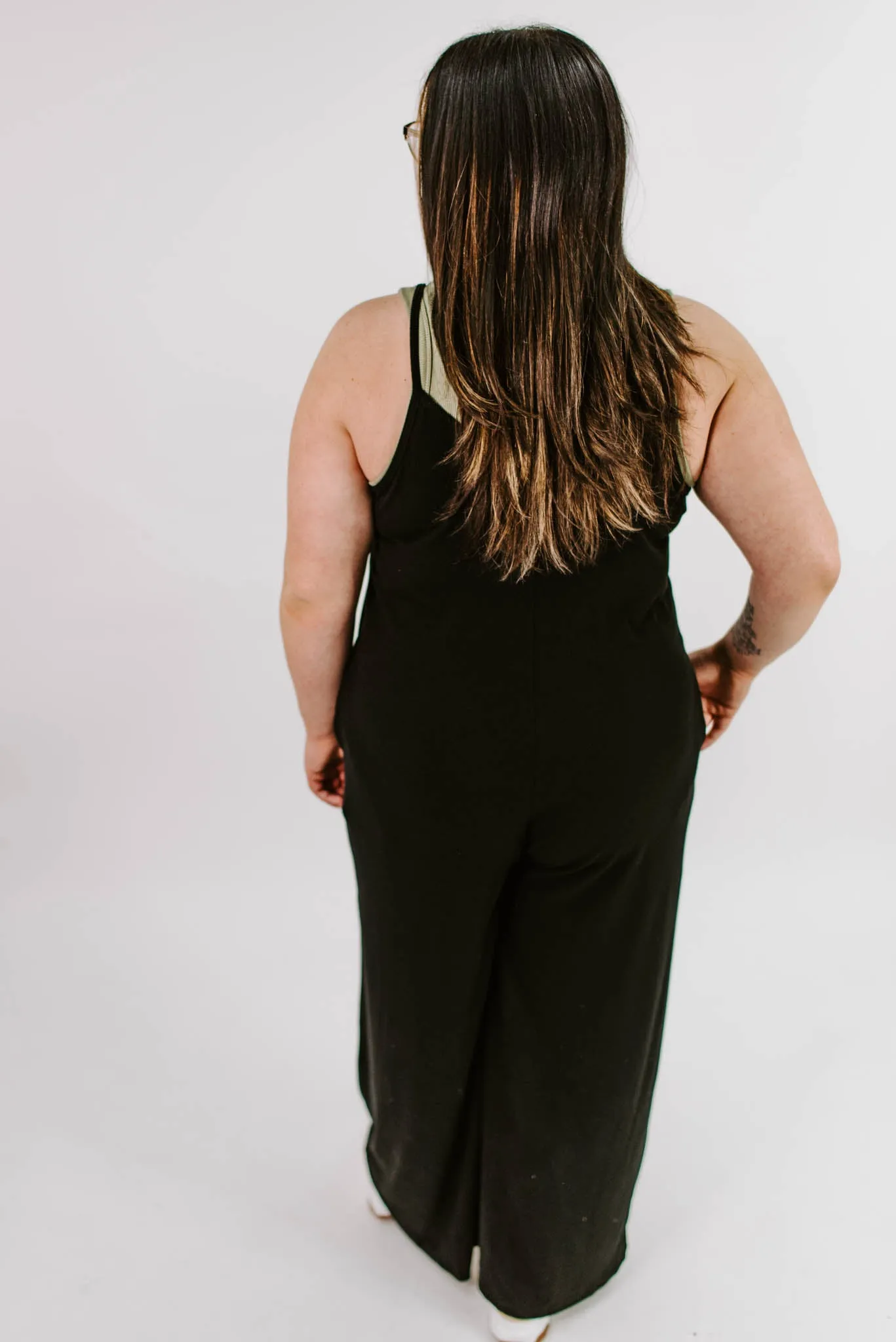 Groovy Getaway Curvy Sleeveless Jumpsuit