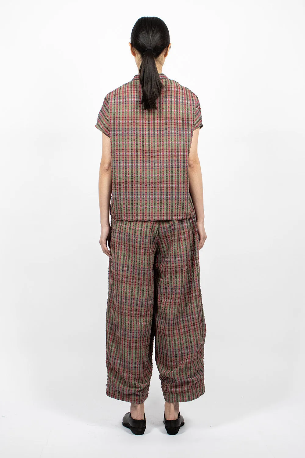 H.D.P. Pant Green  Plaid