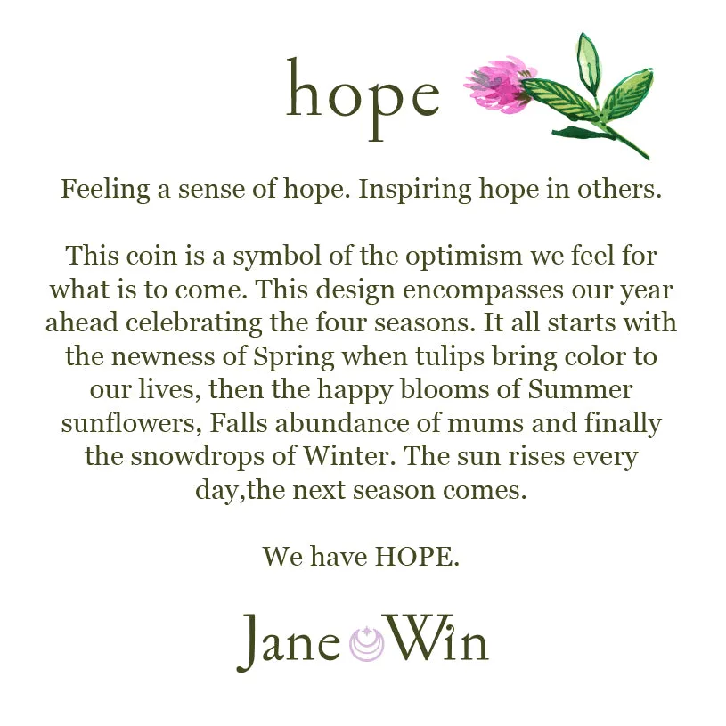 HOPE JW Original Pendant Coin in Solid Gold