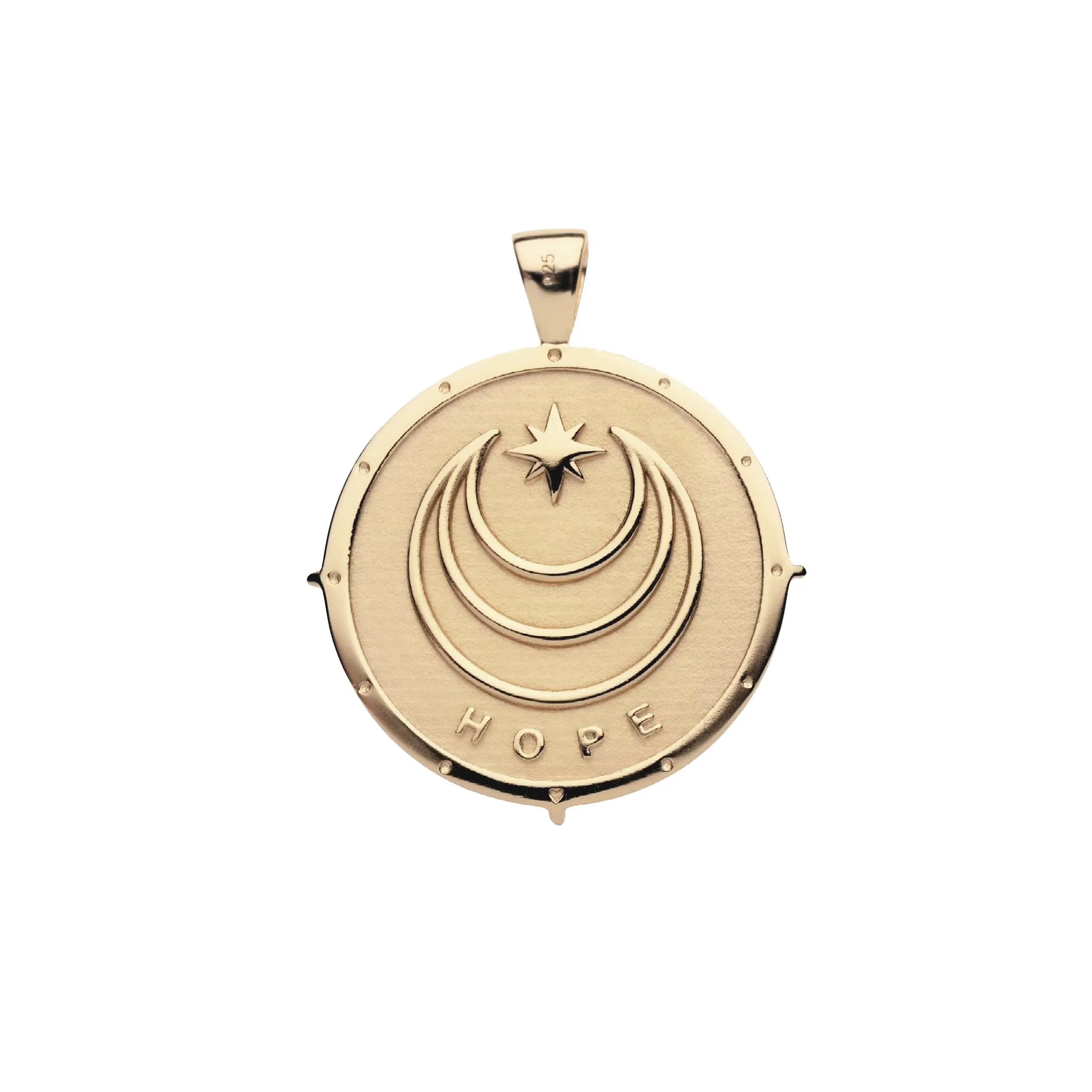 HOPE JW Original Pendant Coin in Solid Gold