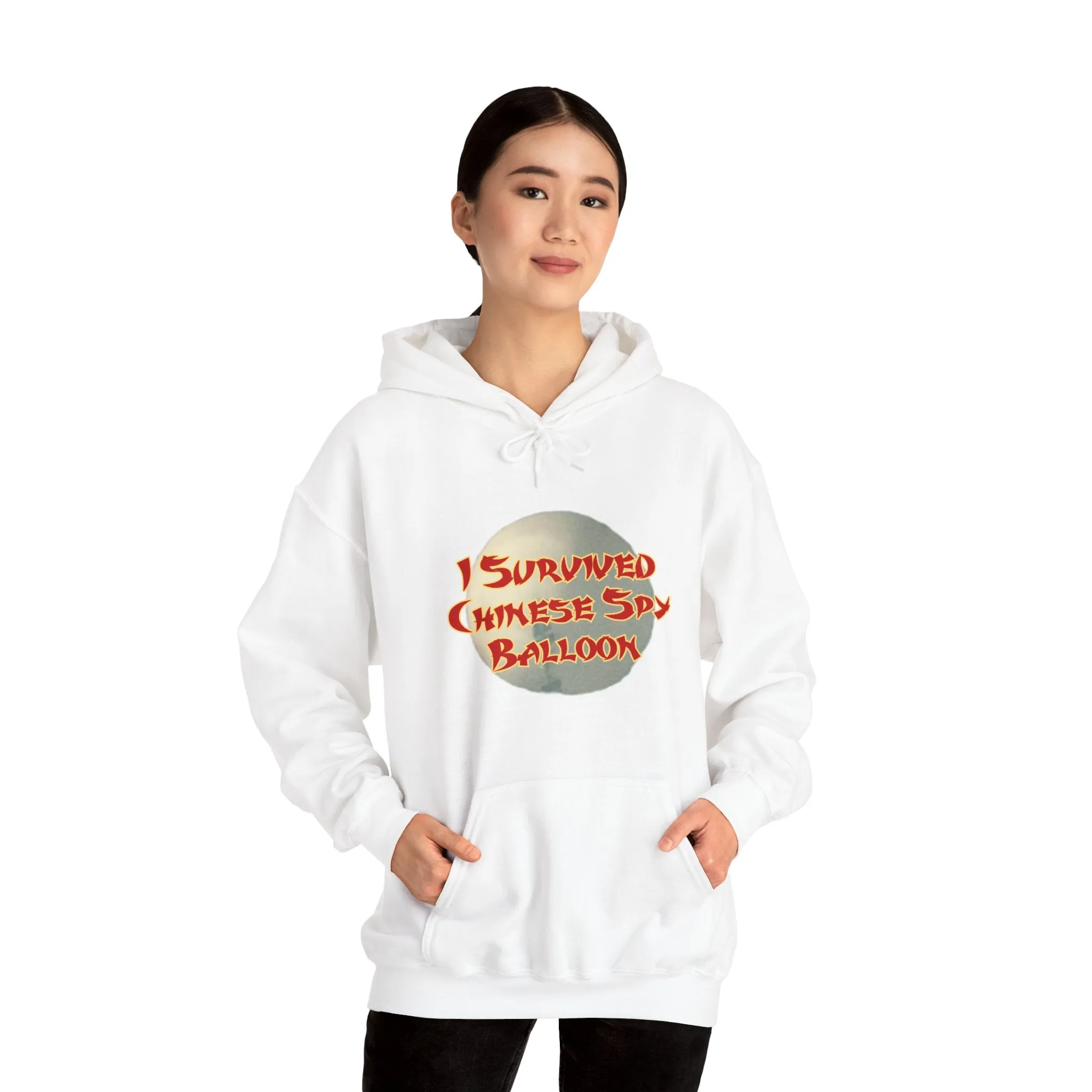 I Survived Chinese Spy Balloon Unisex Heavy Blend™ Hooded Sweatshirt