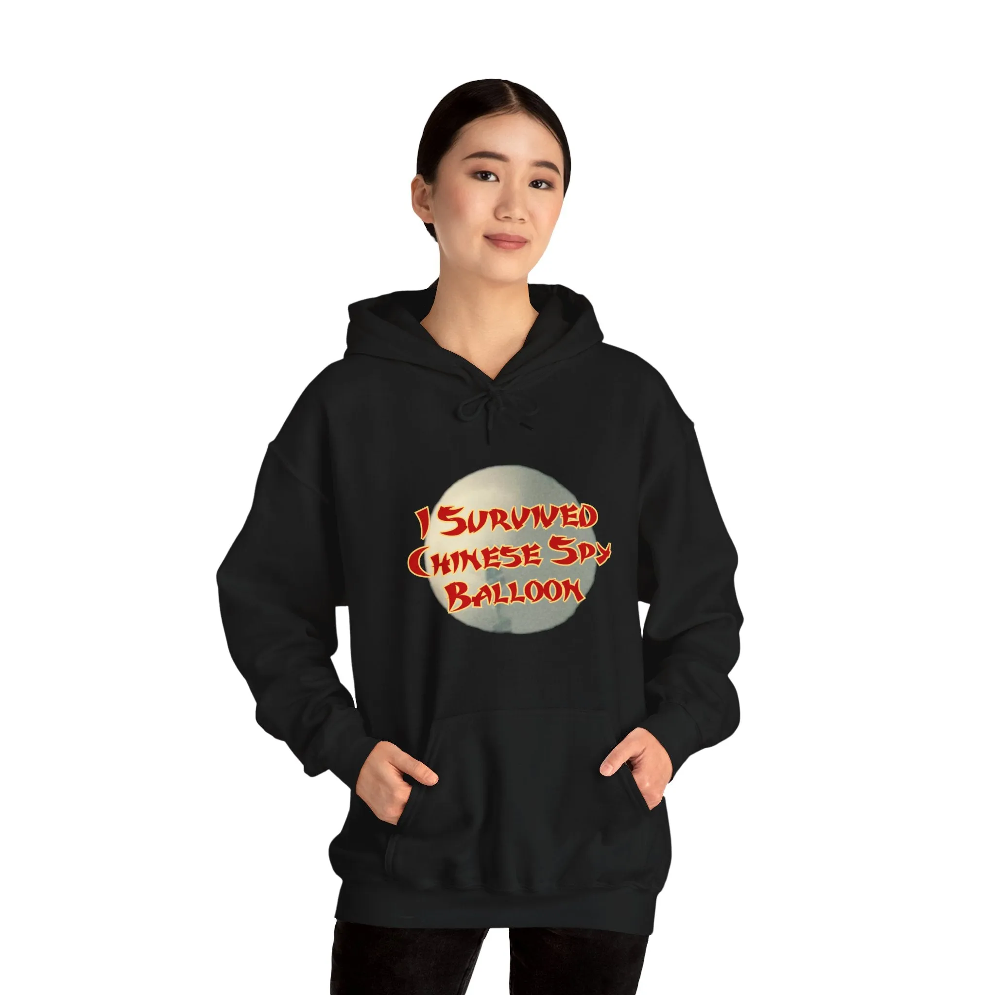 I Survived Chinese Spy Balloon Unisex Heavy Blend™ Hooded Sweatshirt