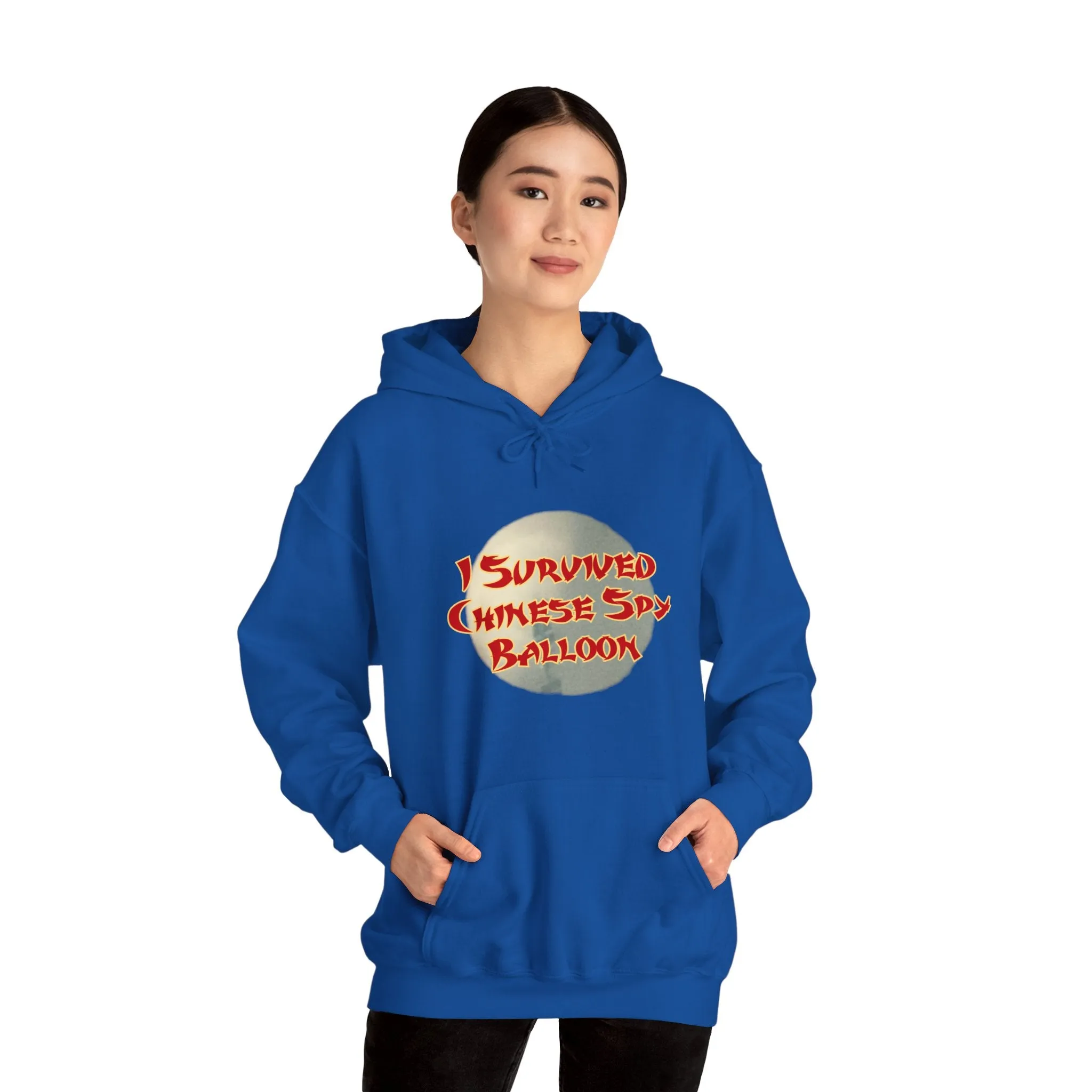 I Survived Chinese Spy Balloon Unisex Heavy Blend™ Hooded Sweatshirt