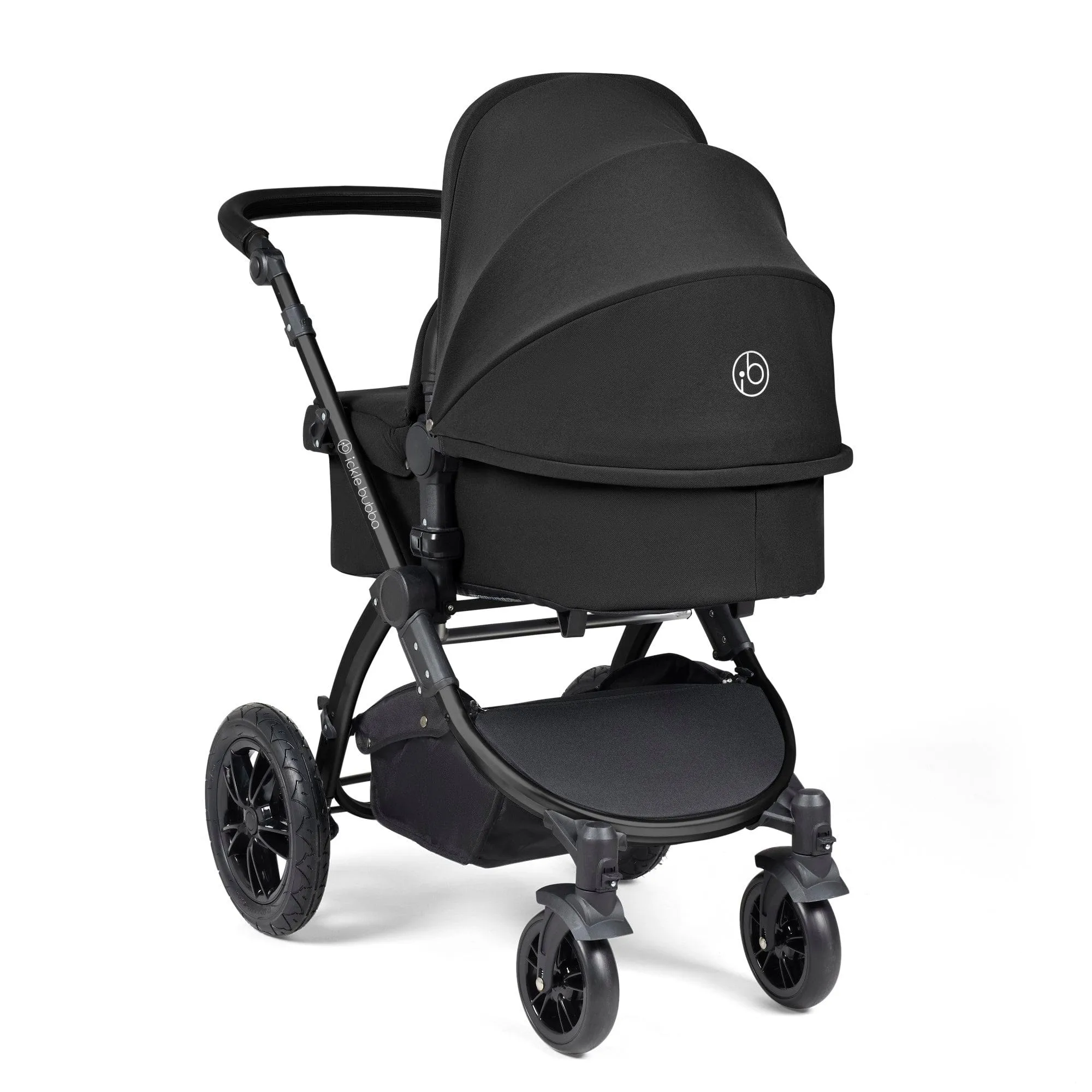 Ickle Bubba Stomp Luxe All-in-One I-Size Travel System With Isofix Base - Black / Midnight / Black