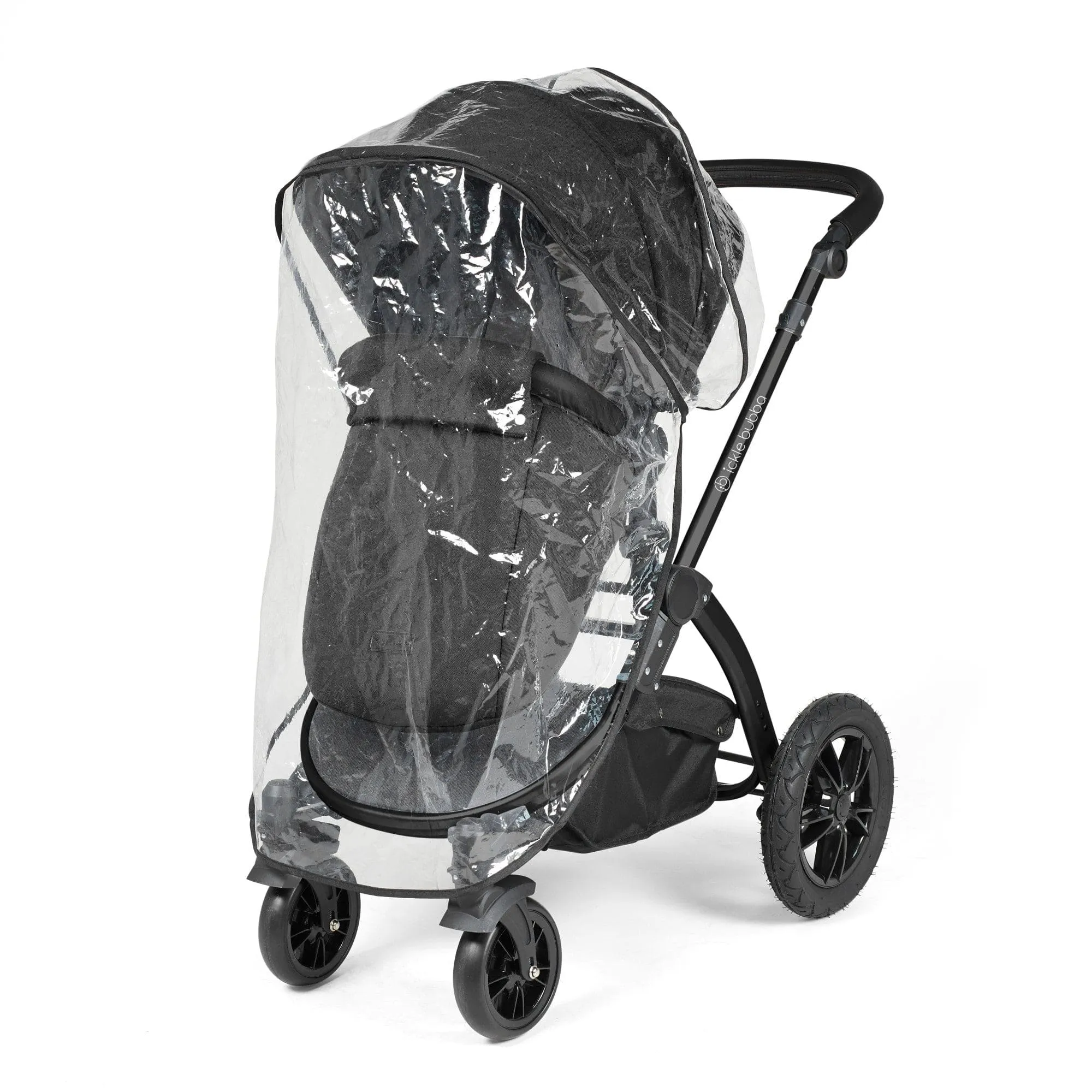 Ickle Bubba Stomp Luxe All-in-One I-Size Travel System With Isofix Base - Black / Midnight / Black