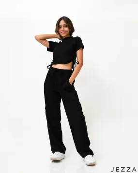 JEZZA Women's Matching Crop Top & Pant Set 51332/50032