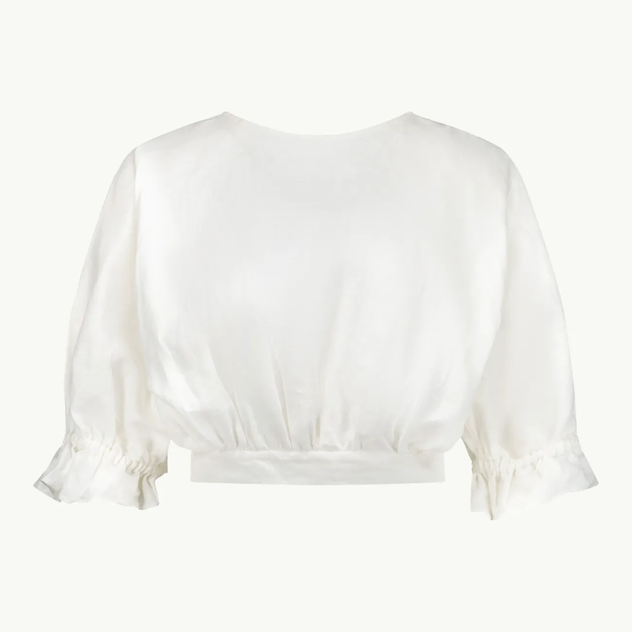 KRISSY CROP WHITE LINEN