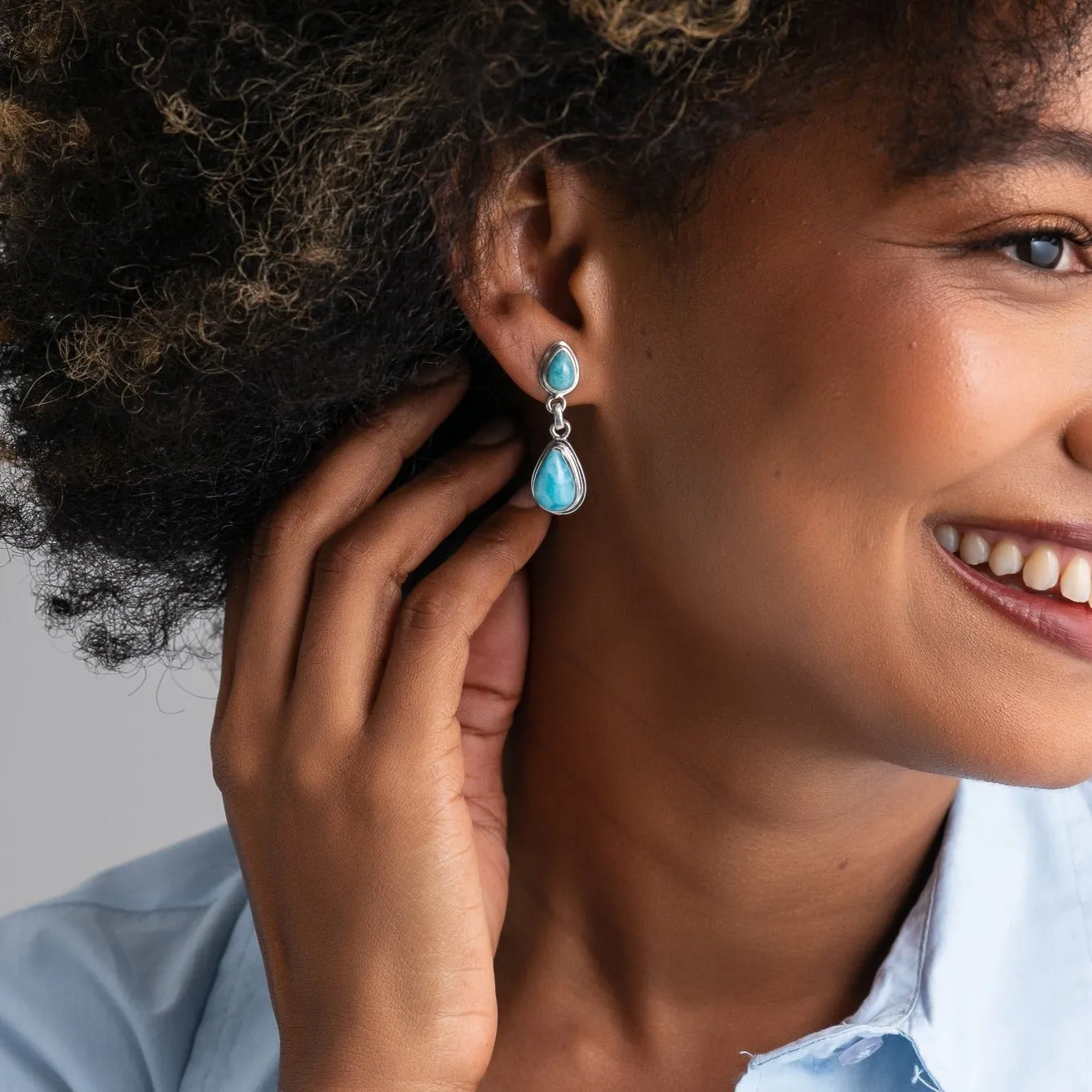 Larimar Earrings Tove