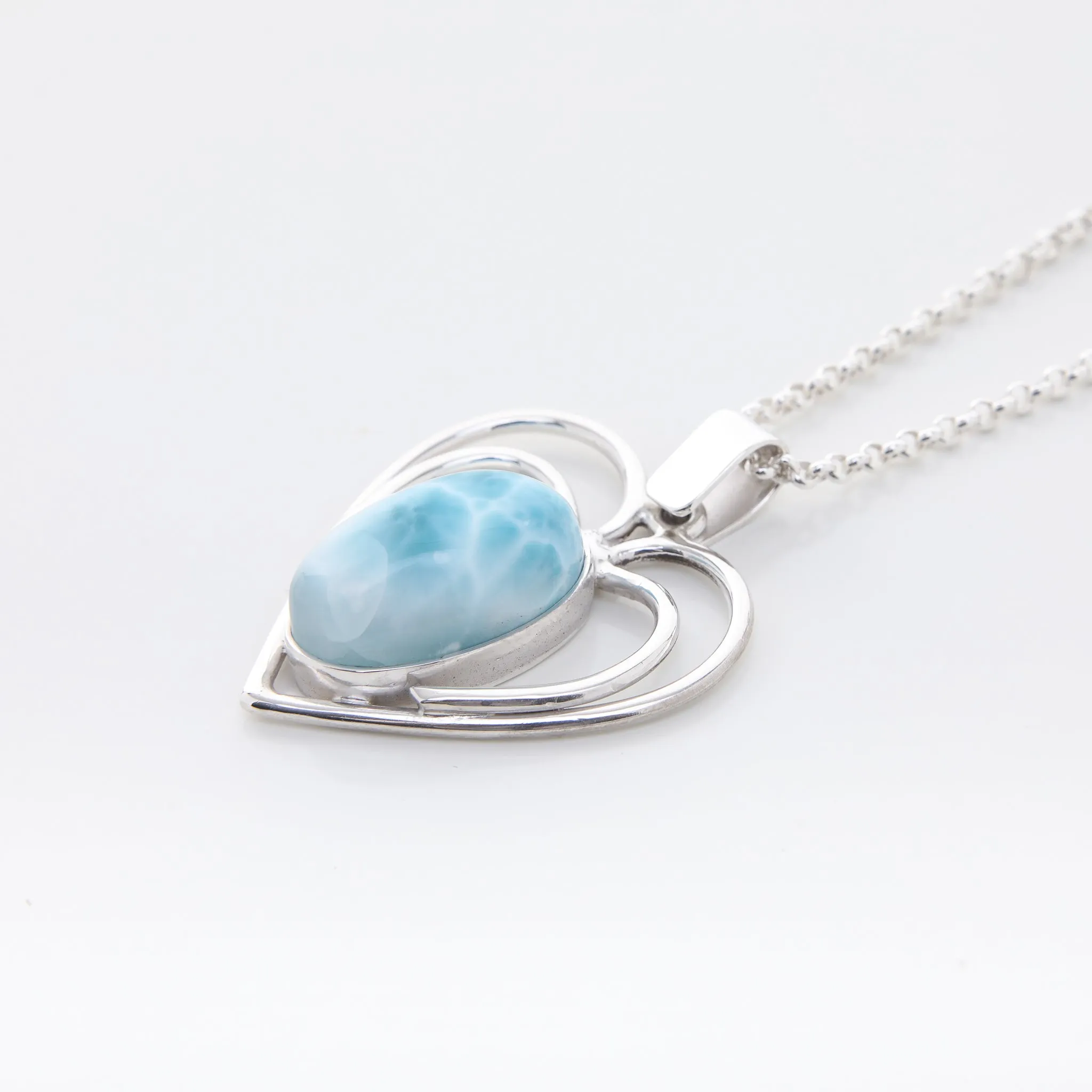 Larimar Heart Pendant Dorothea