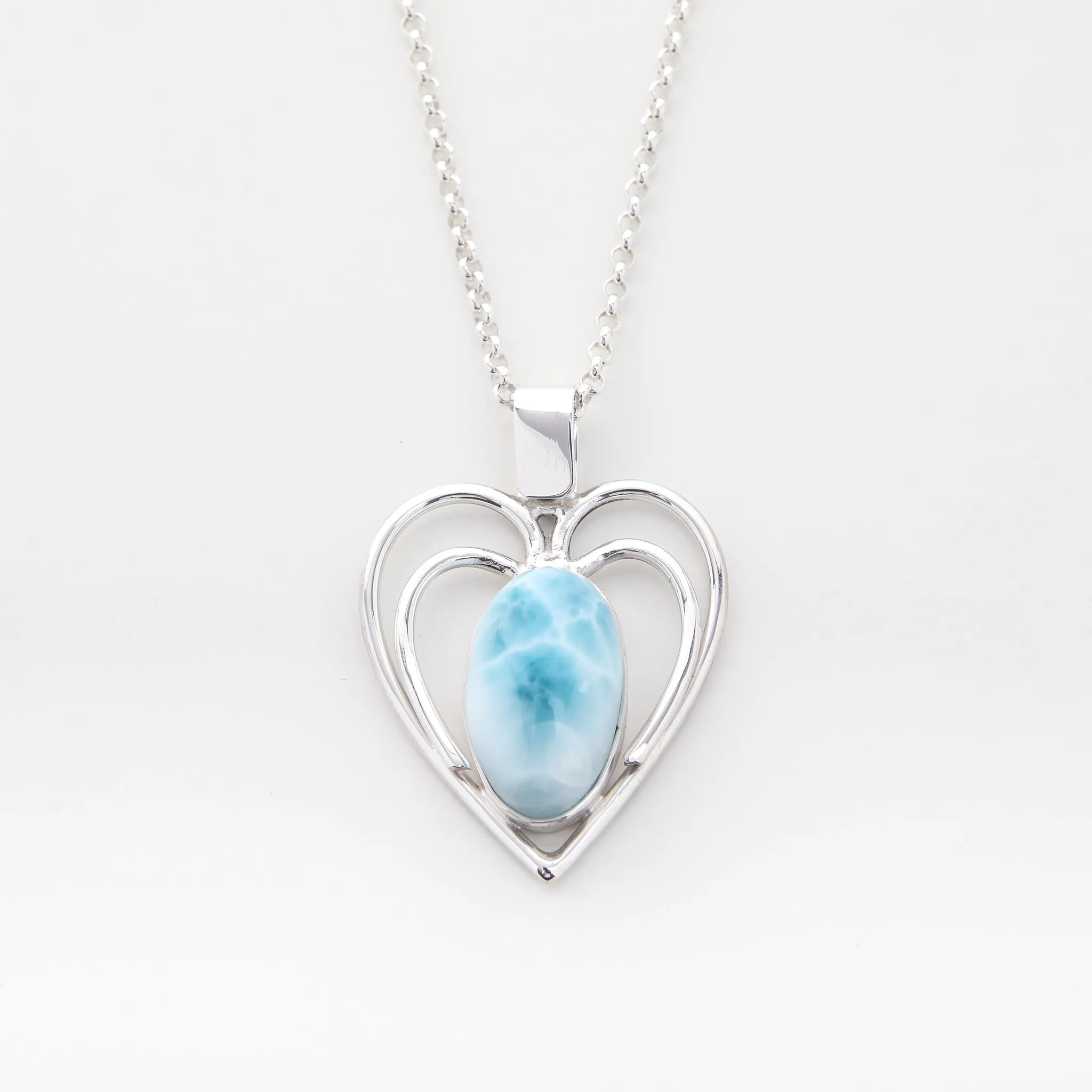 Larimar Heart Pendant Dorothea