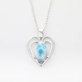 Larimar Heart Pendant Dorothea