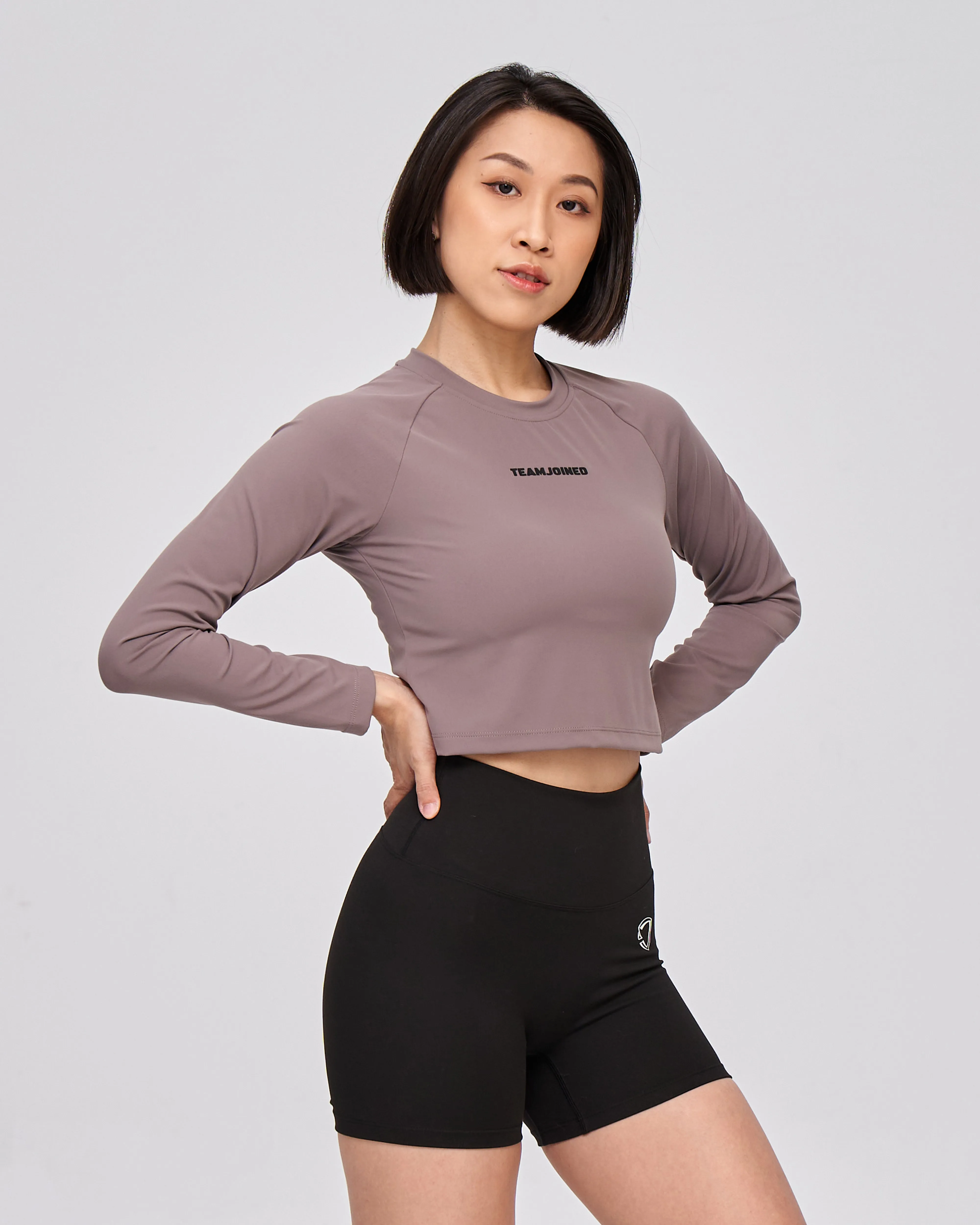 Luxe Raglan Long Sleeve Crop Tee