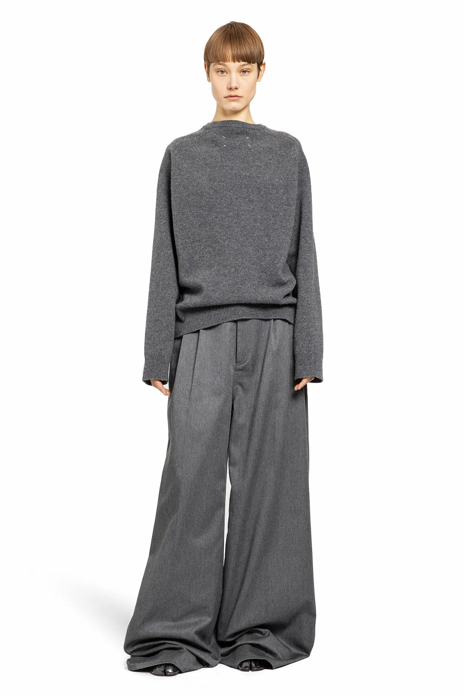 MAISON MARGIELA WOMAN GREY TROUSERS