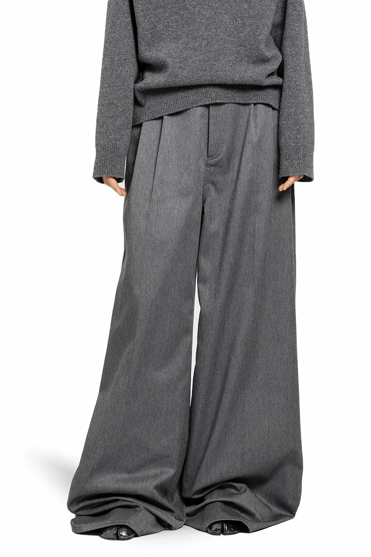 MAISON MARGIELA WOMAN GREY TROUSERS