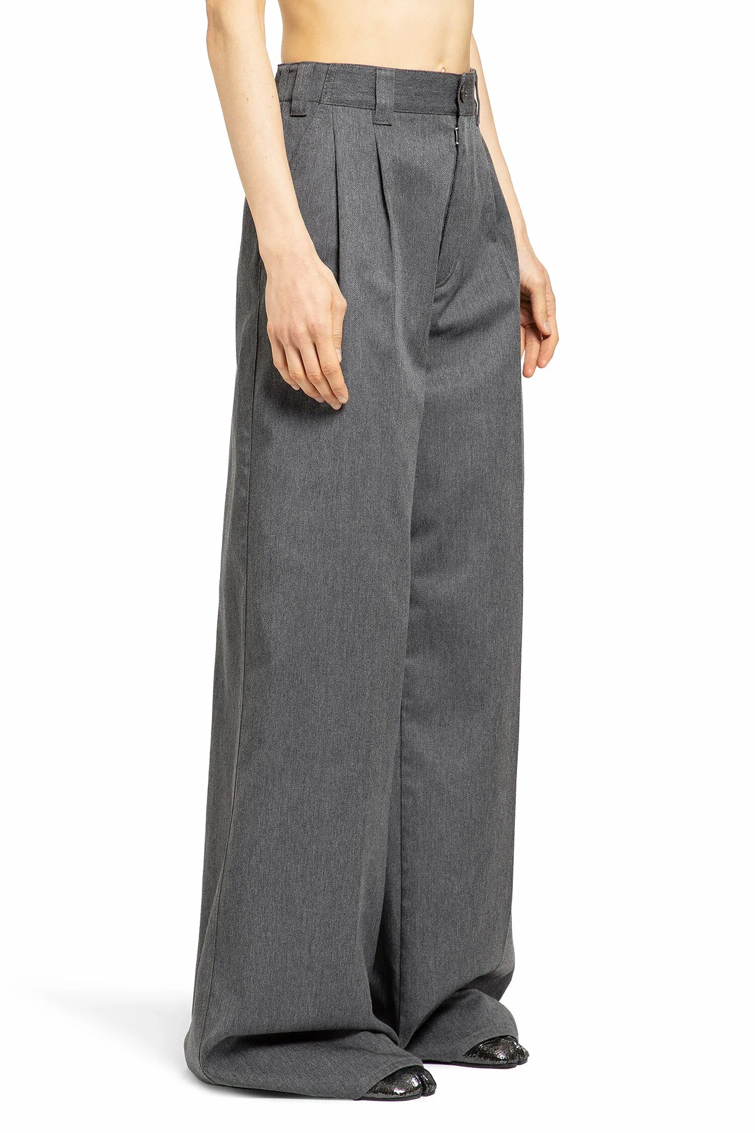 MAISON MARGIELA WOMAN GREY TROUSERS