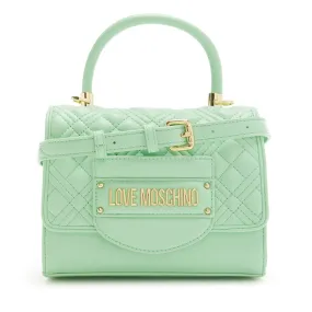 Mini Borsa a Mano LOVE MOSCHINO linea Quilted Tab Verde Menta