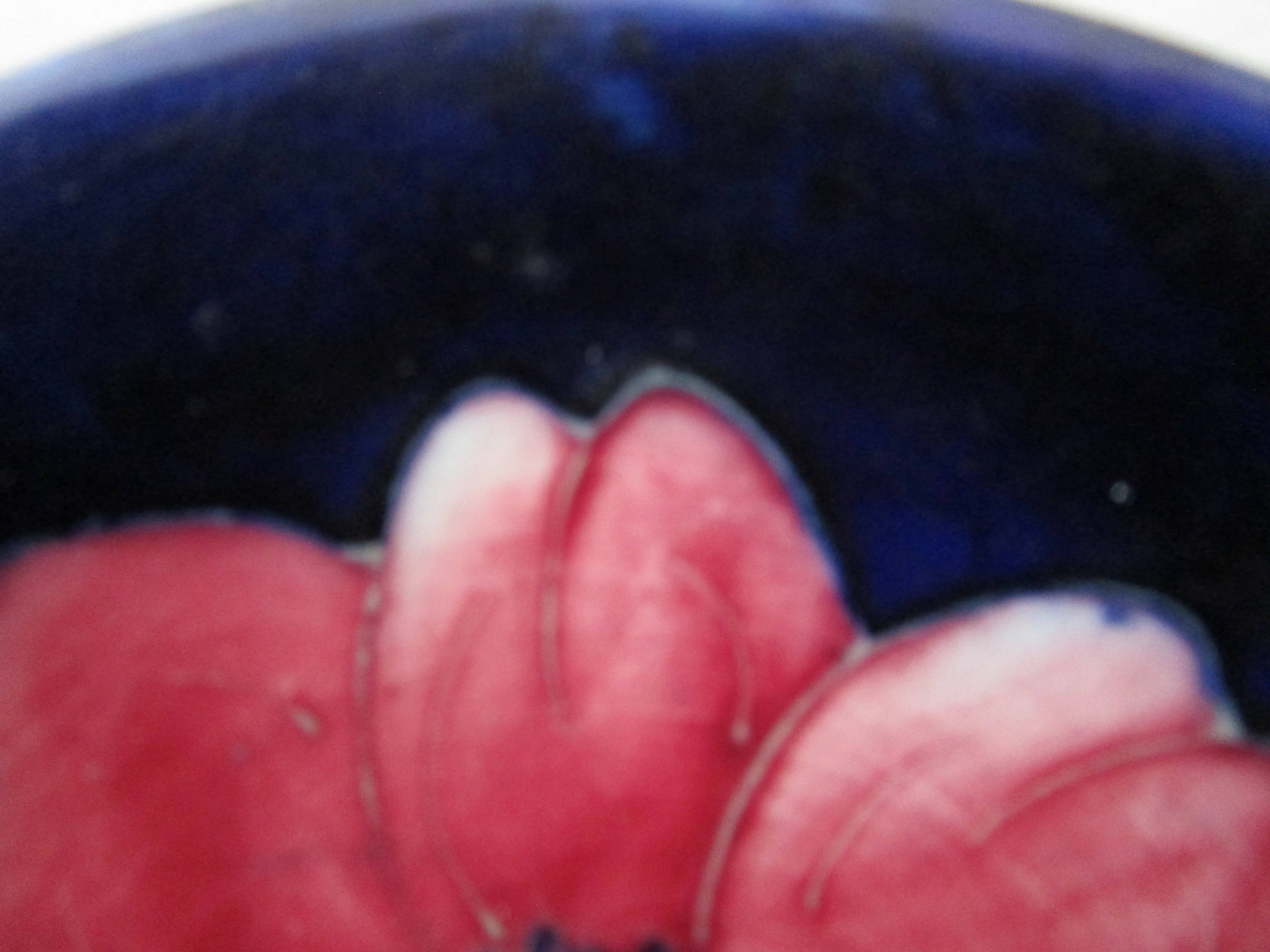 Moorcroft Anemone Flower Pattern Pin Dish Vintage Mid Century c1960