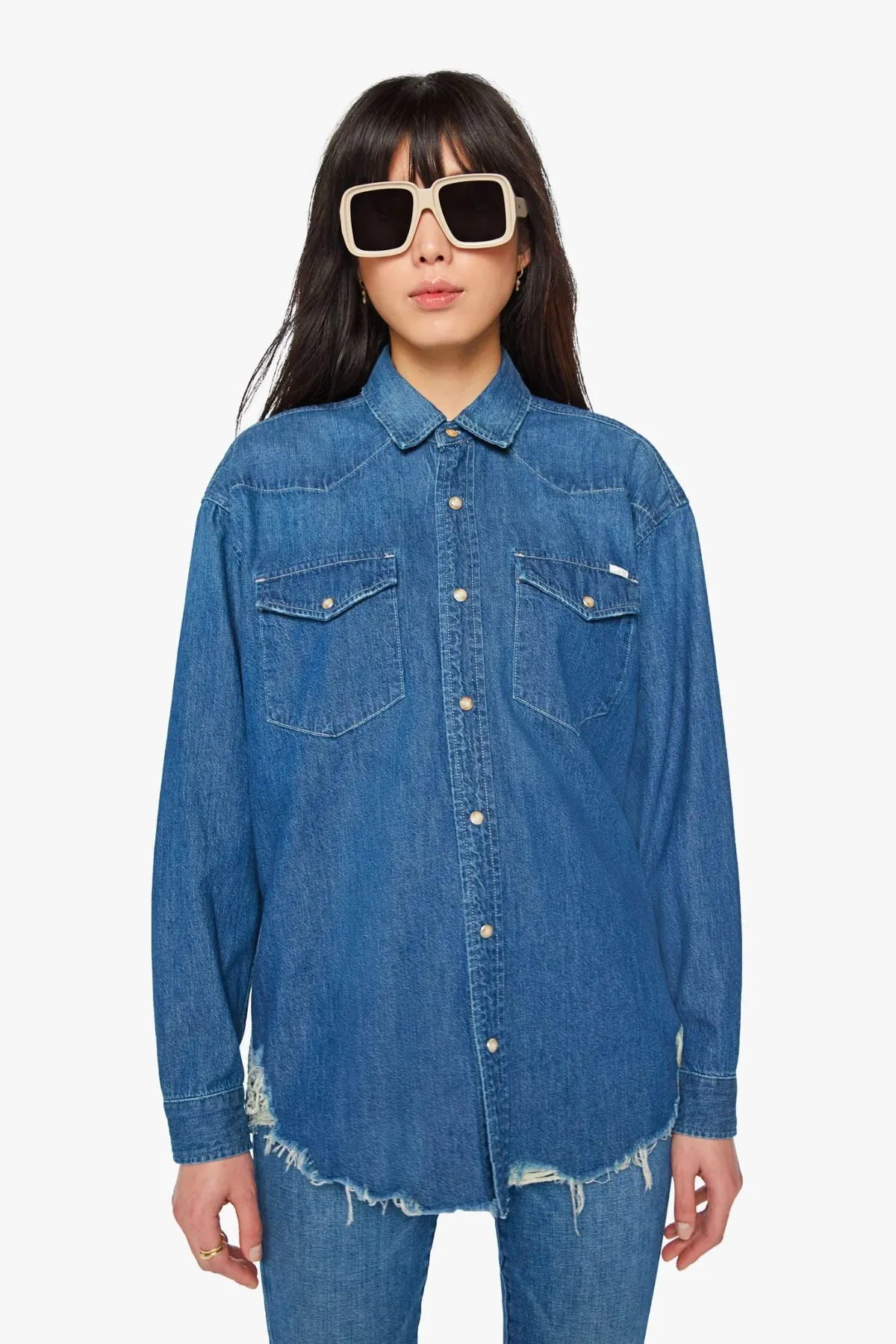 Mother Denim The Western Overshirt - Dopenhagen