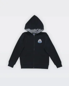 Newcastle United Boy's Black Terrace Full Zip Hoodie