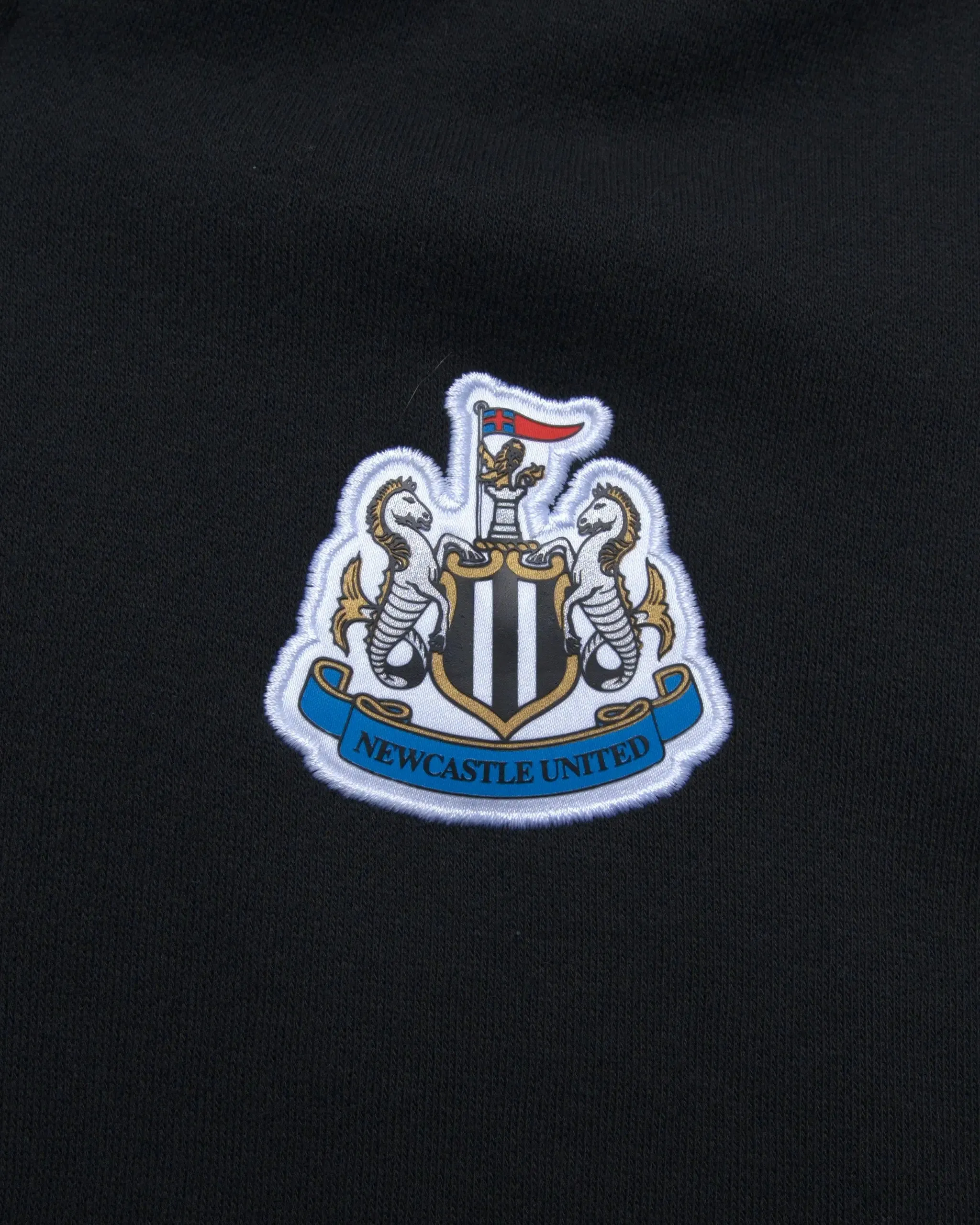 Newcastle United Boy's Black Terrace Full Zip Hoodie