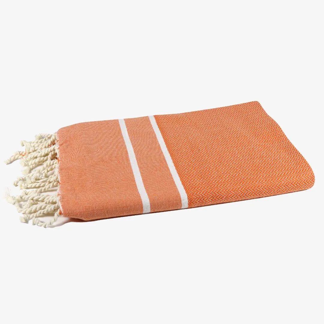 Orange Herringbone Fouta