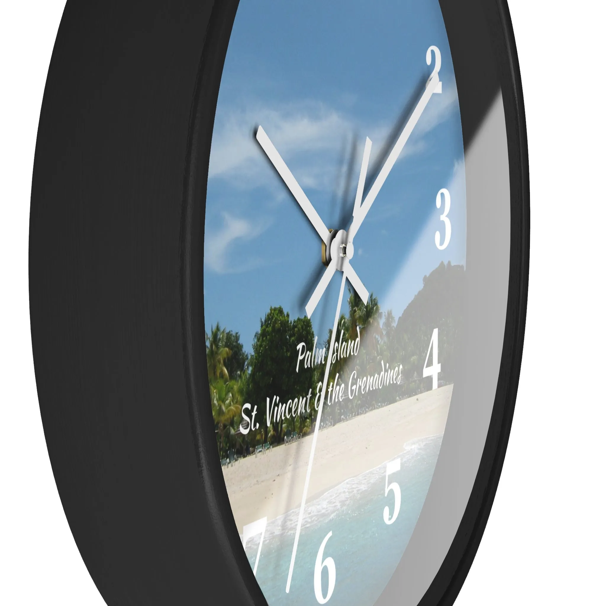 Palm Island Beach Wall Clock, St. Vincent and the Grenadines Palm Island Beach clock