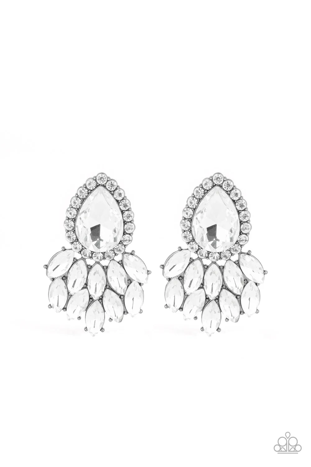 Paparazzi Earring ~ A Breath of Fresh HEIR - Black Post Earring